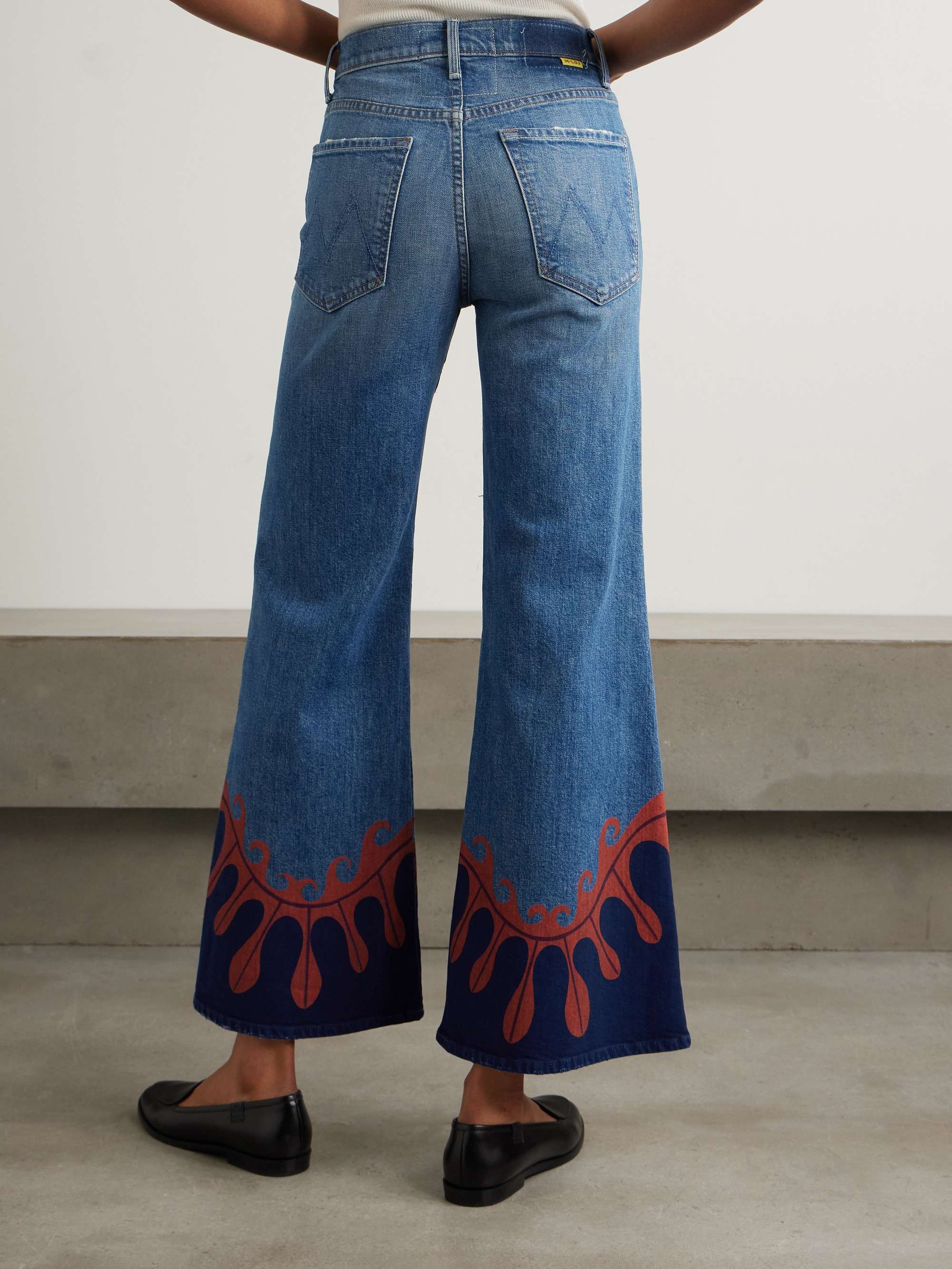 + La DoubleJ The Tomcat Roller printed high-rise flared jeans view