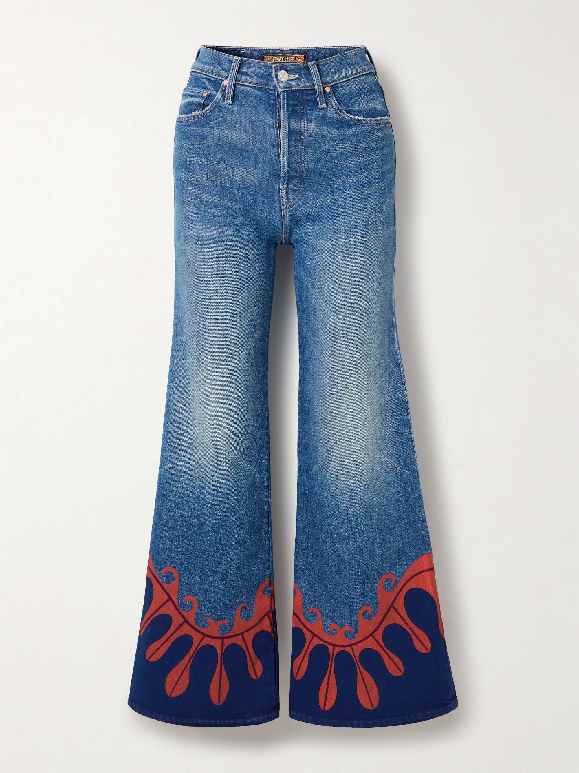 + La DoubleJ The Tomcat Roller printed high-rise flared jeans view