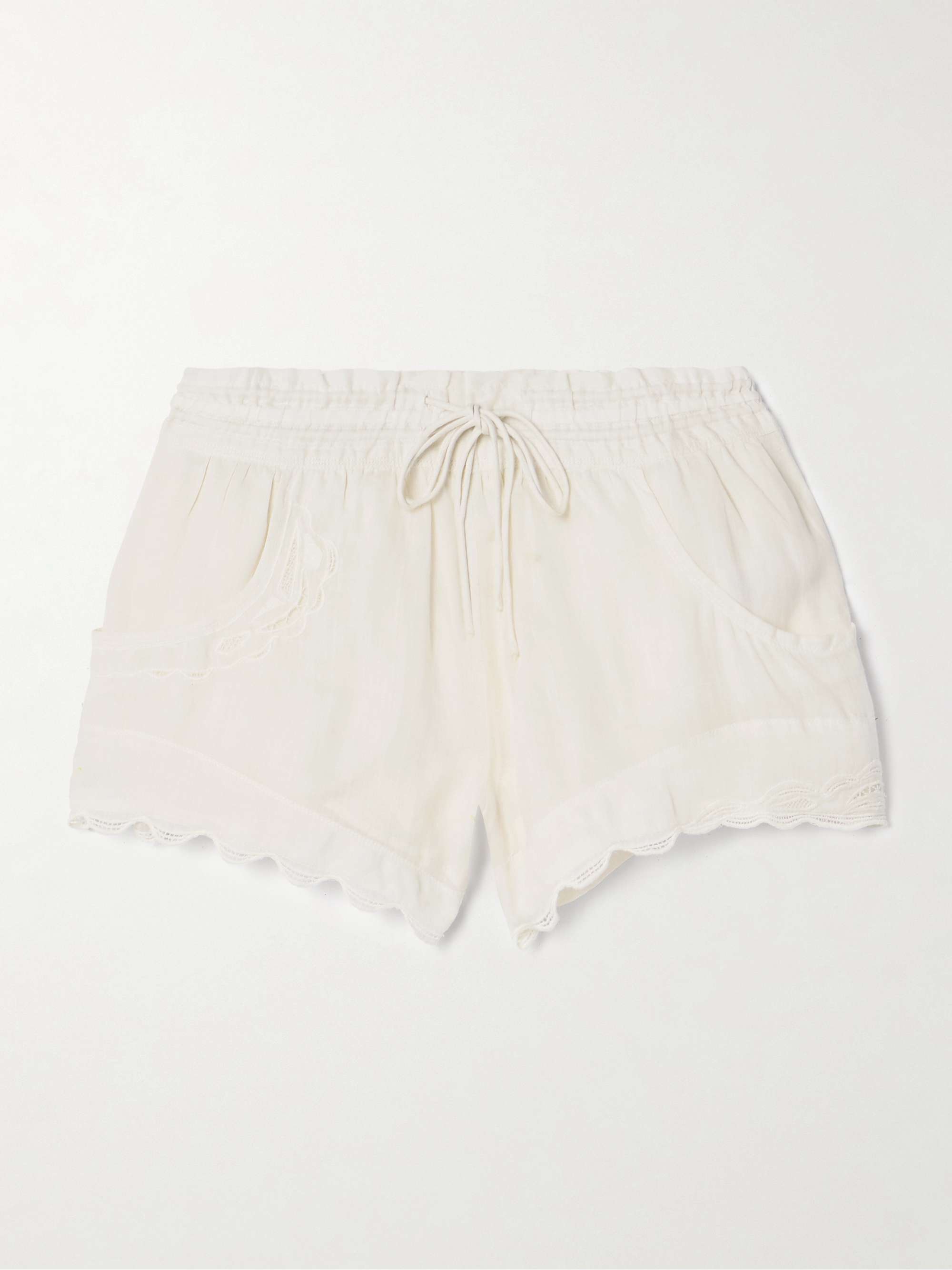 Lola embroidered ramie shorts view