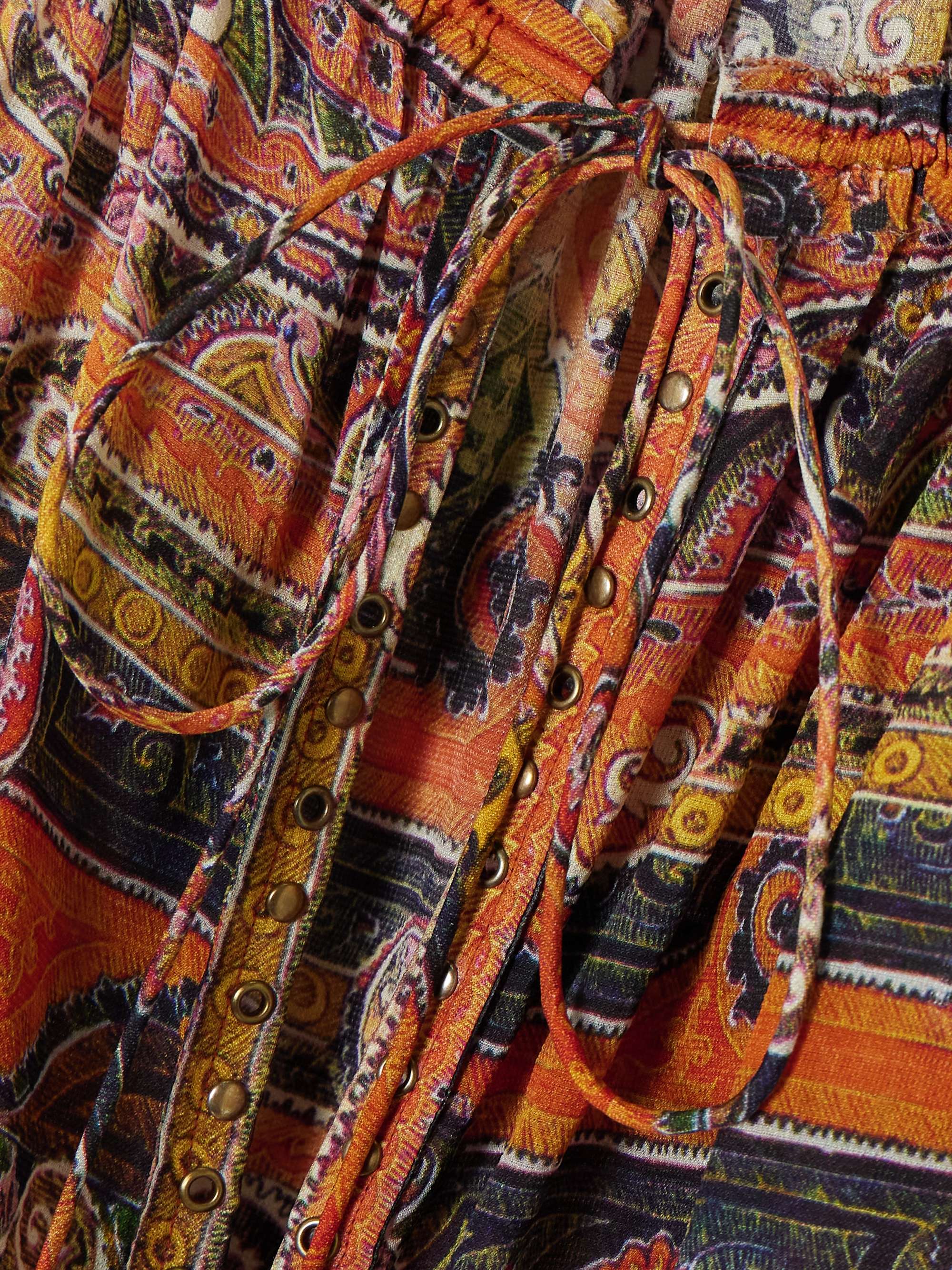 Marilou embellished paisley-print silk-voile camisole view