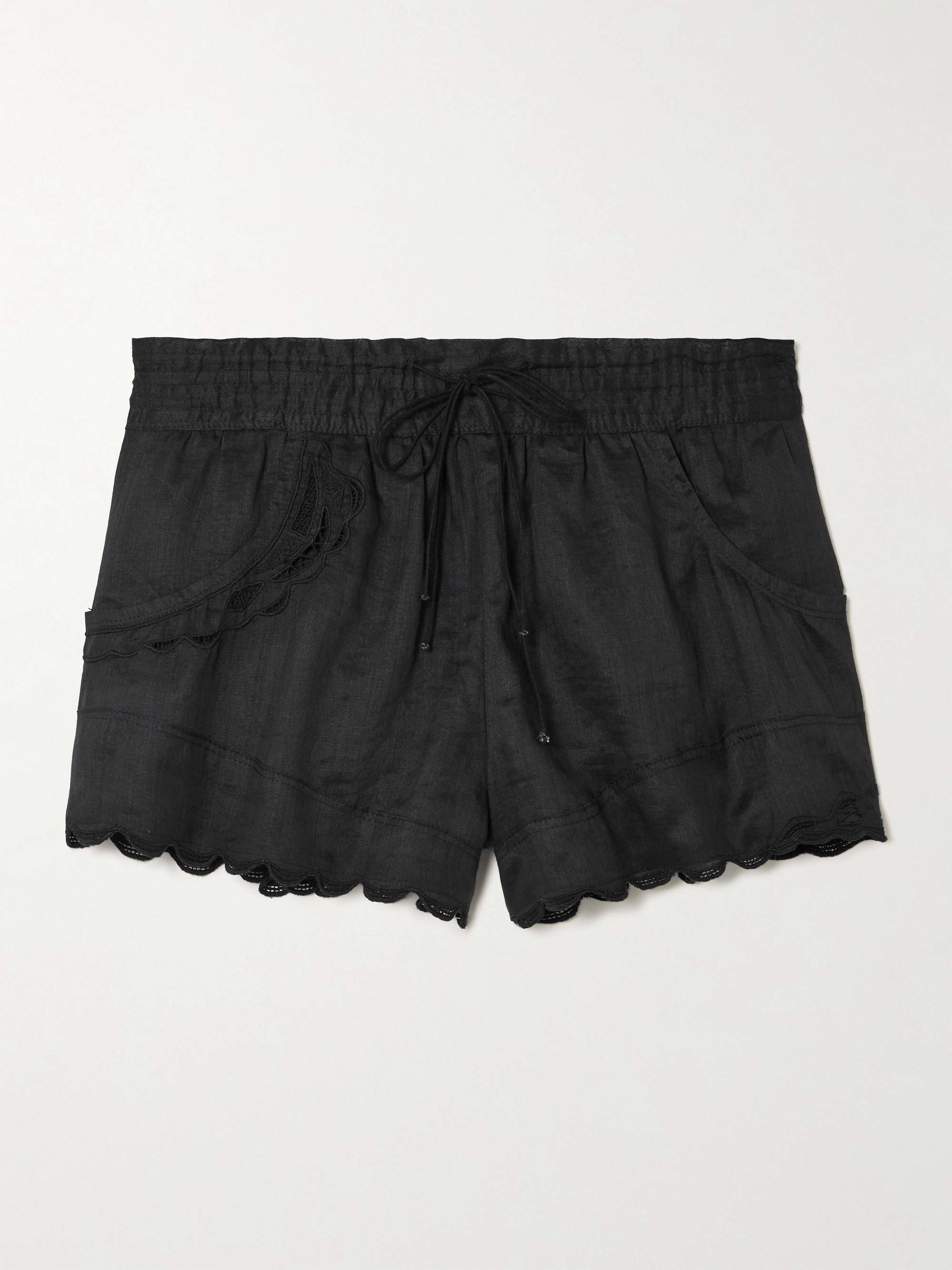 Lola broderie anglaise ramie shorts view