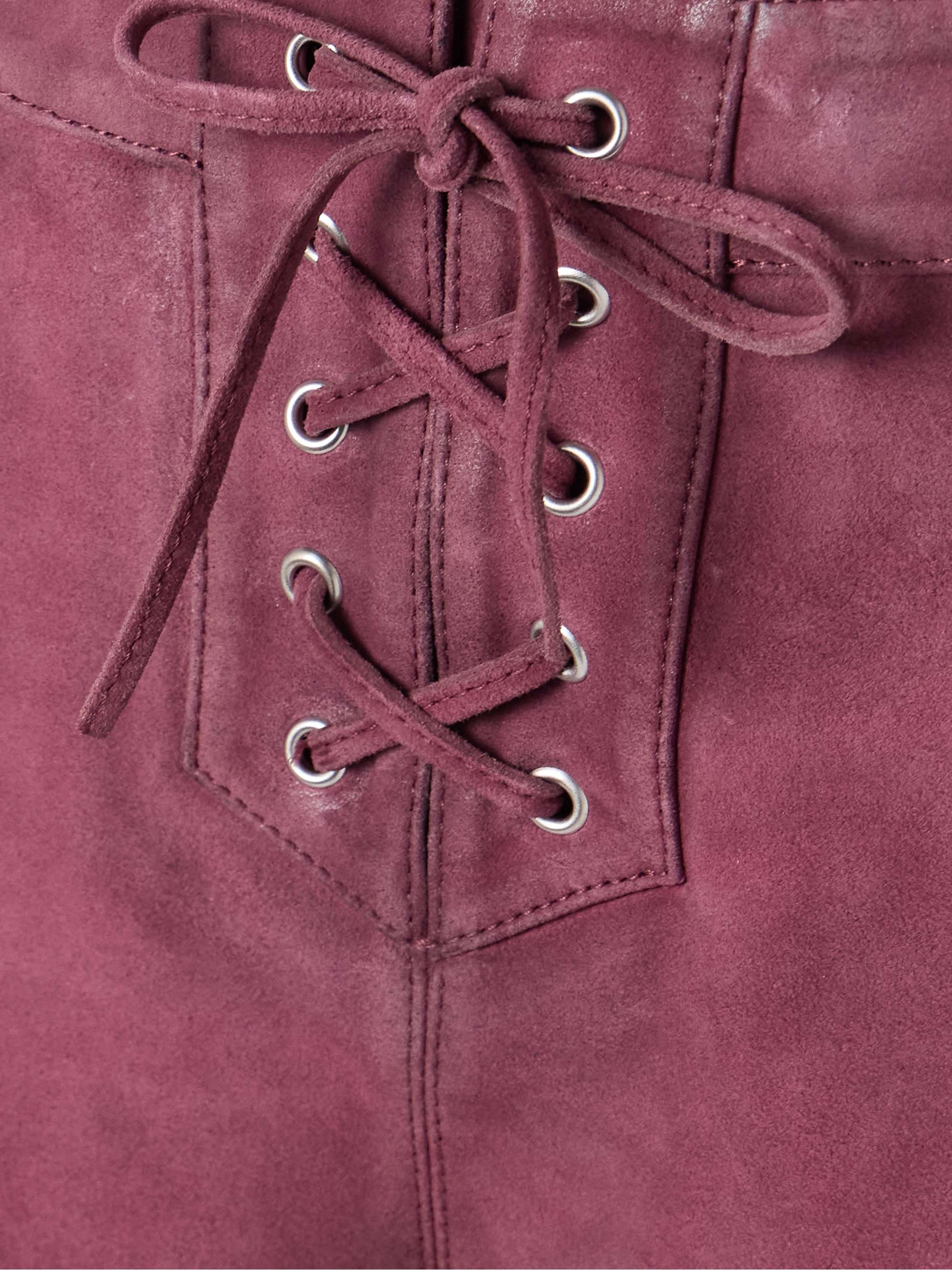 Vanel lace-up suede shorts view