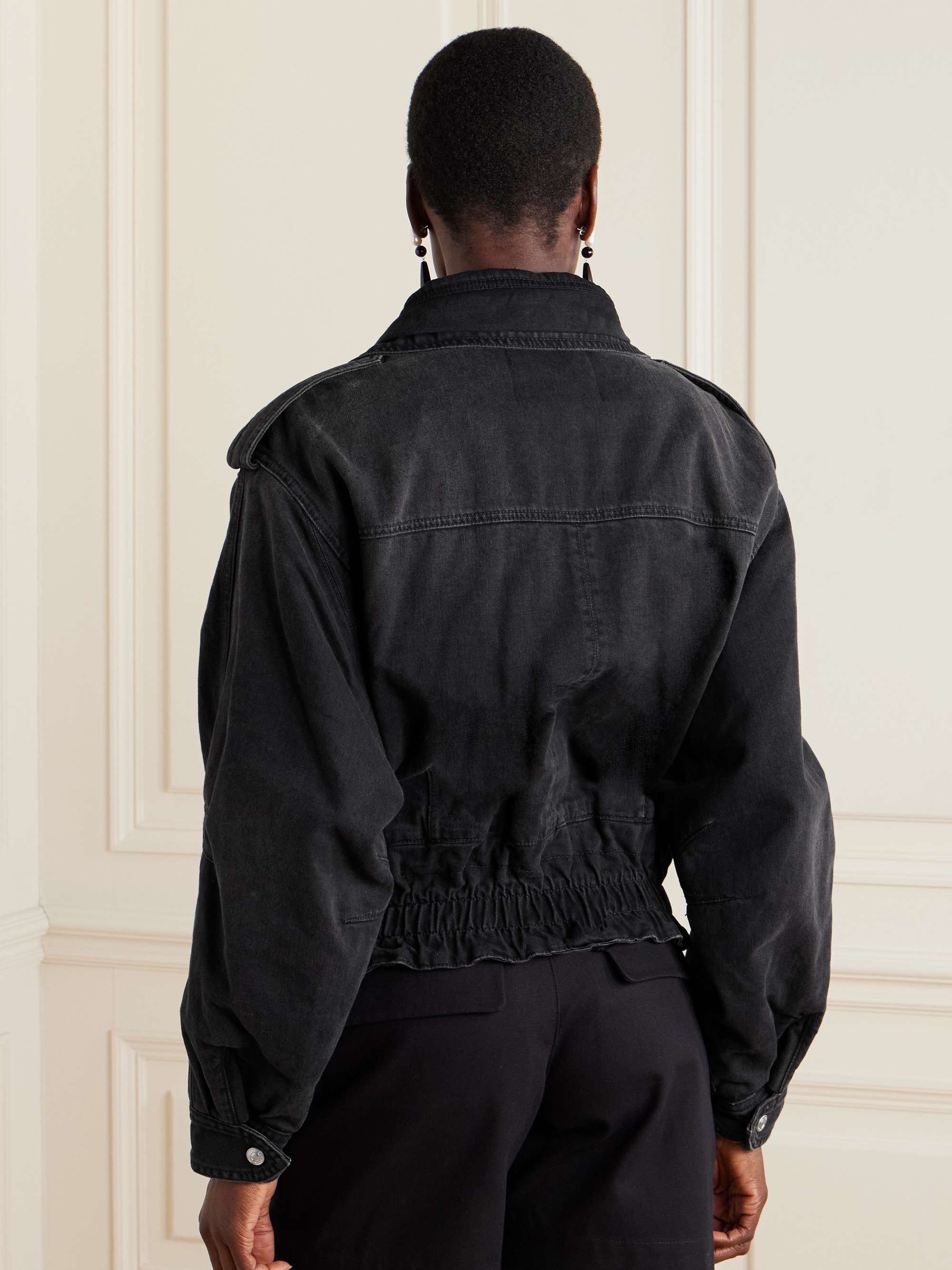 Aneli layered denim jacket view