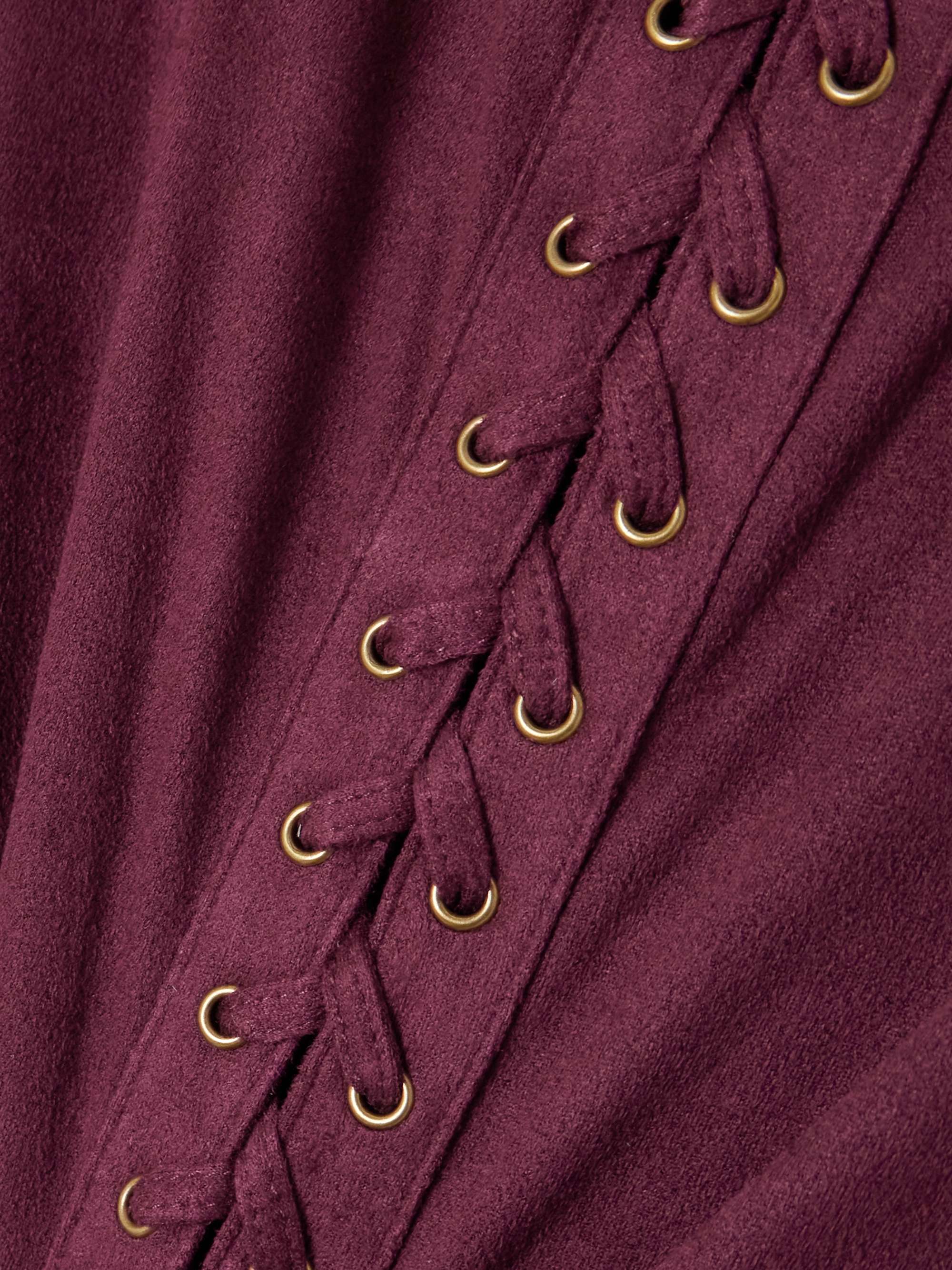 Seatle cropped lace-up brushed stretch-jersey top view