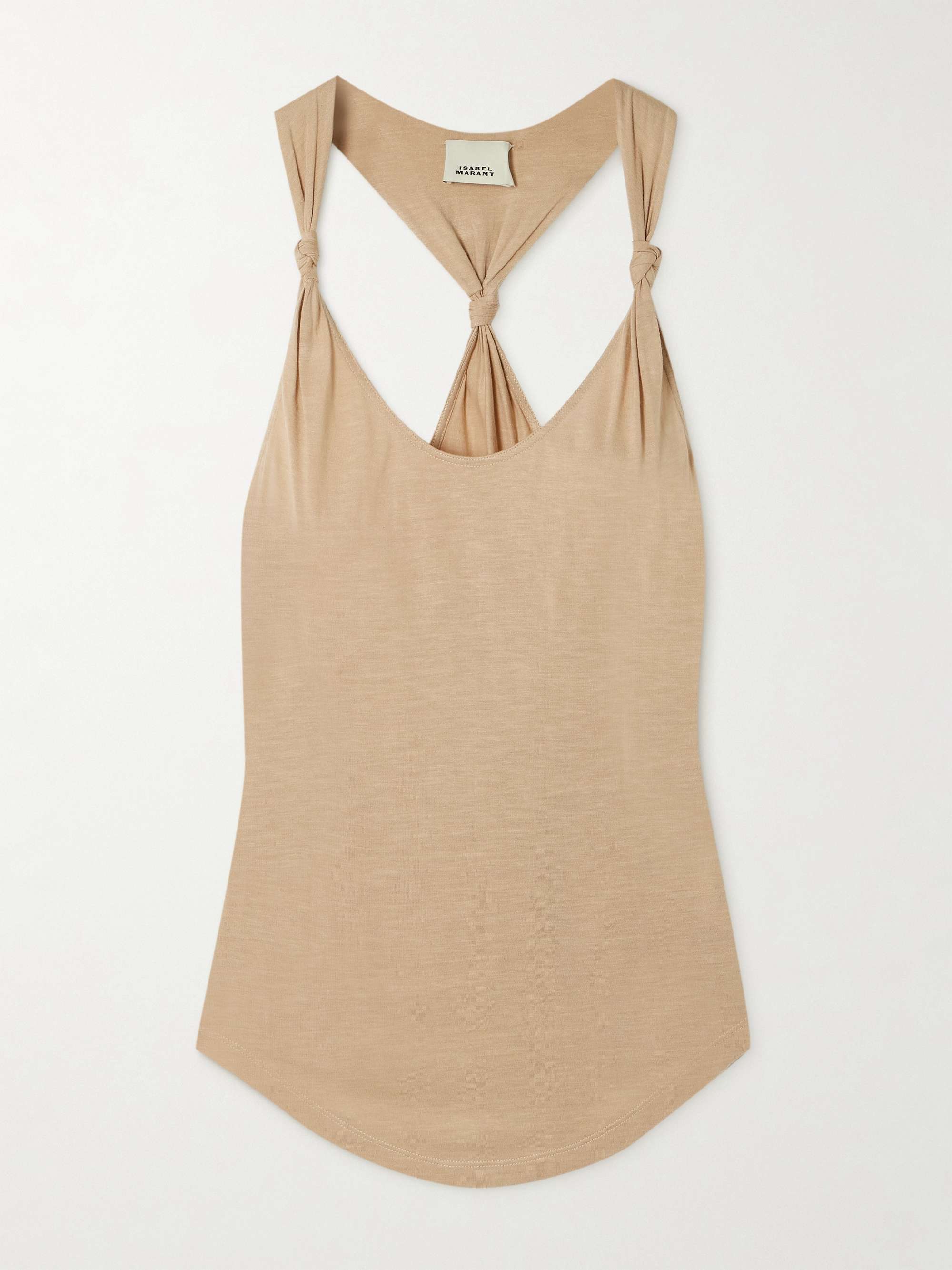 Elody knotted jersey tank top view