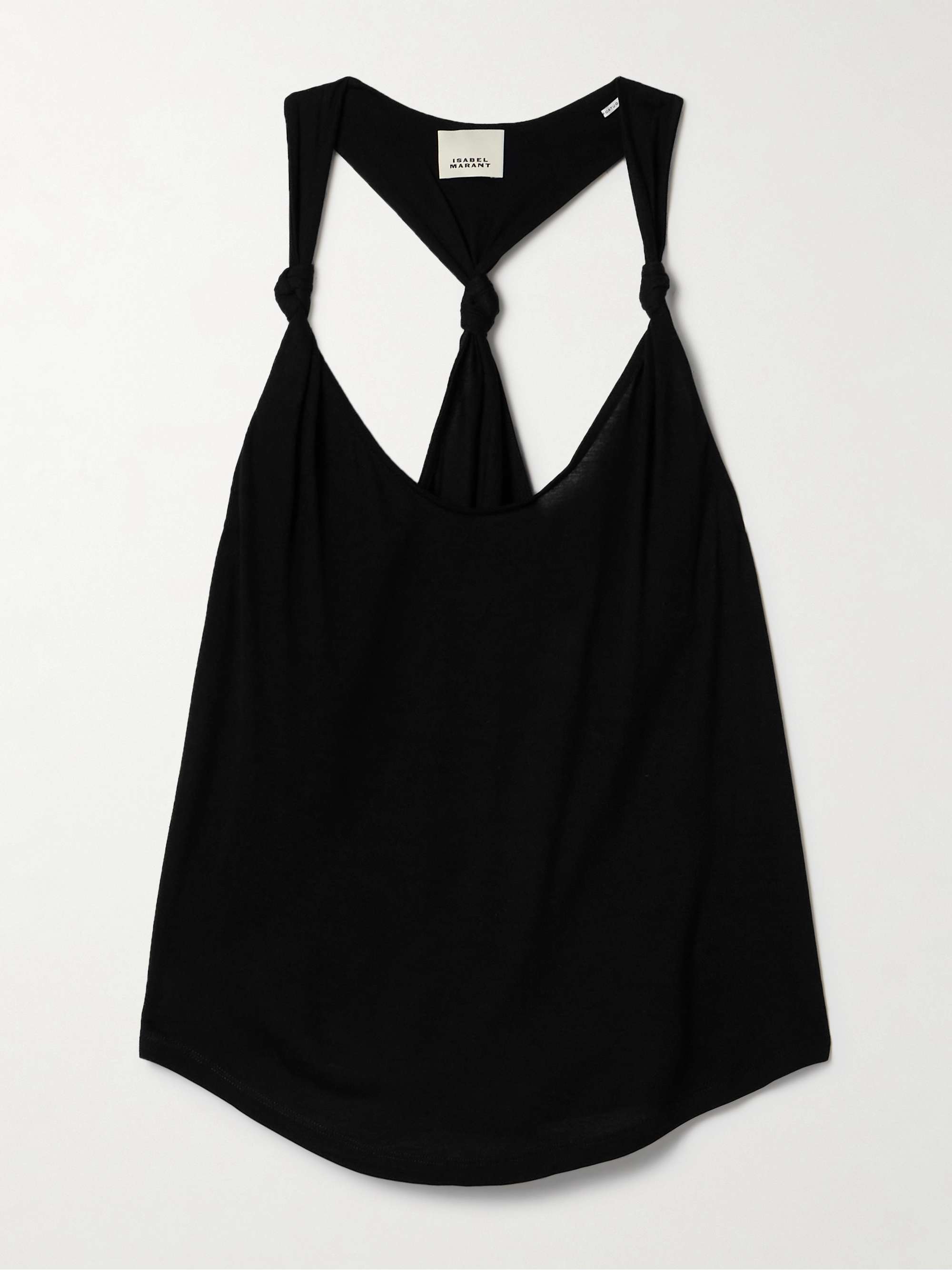 Elody knotted jersey tank view