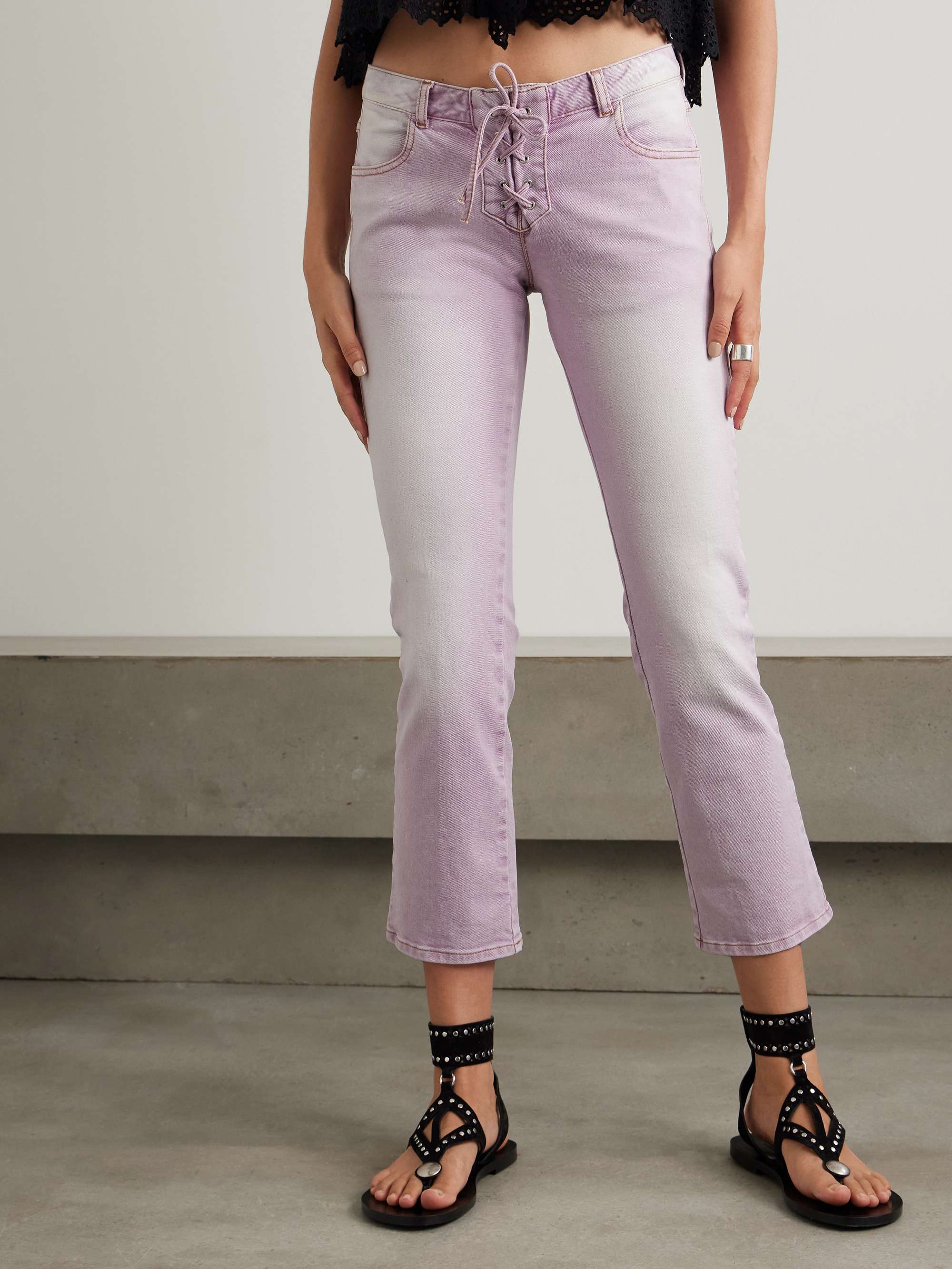 Valen lace-up flared jeans view