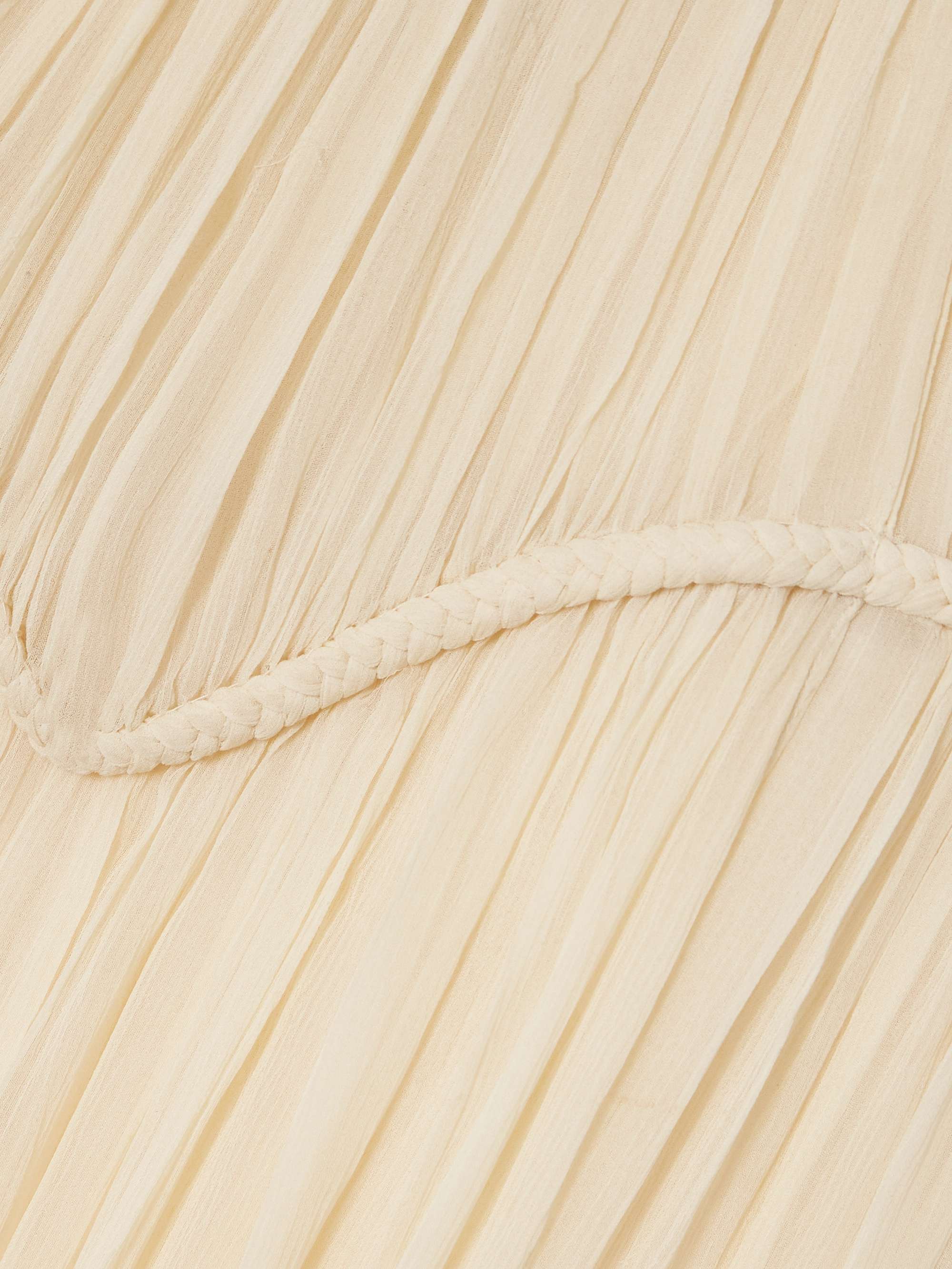 Rolande braided gathered silk-crepon maxi skirt view