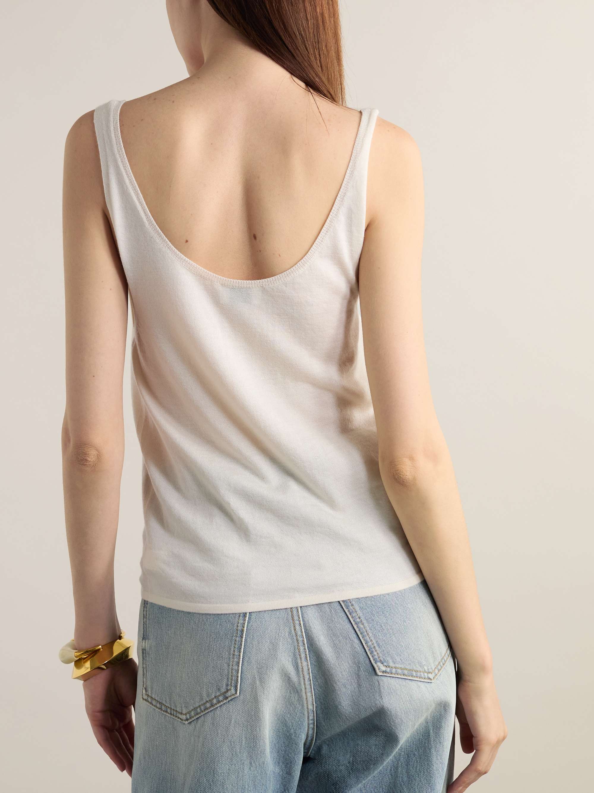 Wool, cashmere and silk-blend tank top view