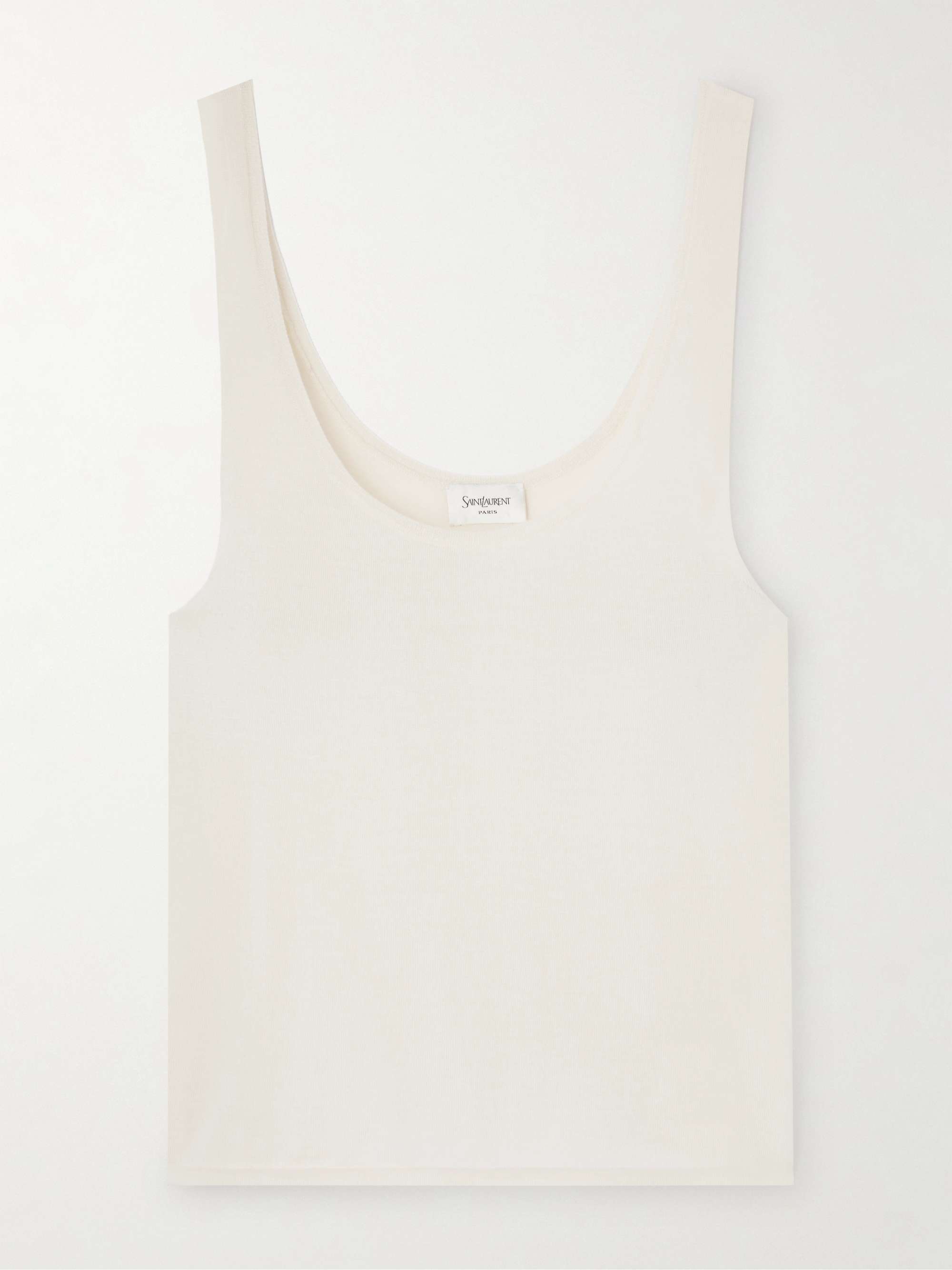 Wool, cashmere and silk-blend tank top view