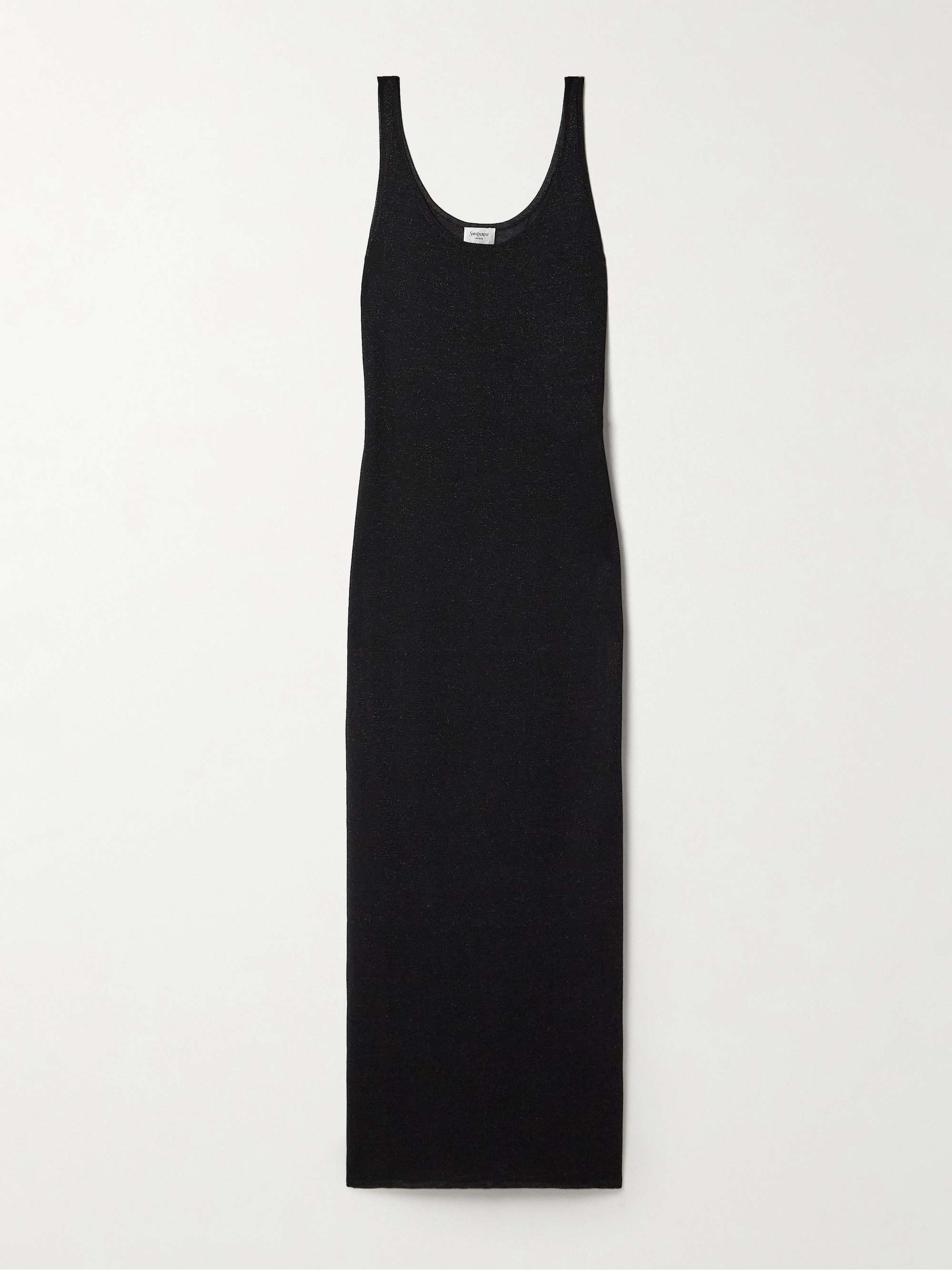 Metallic knitted maxi dress view