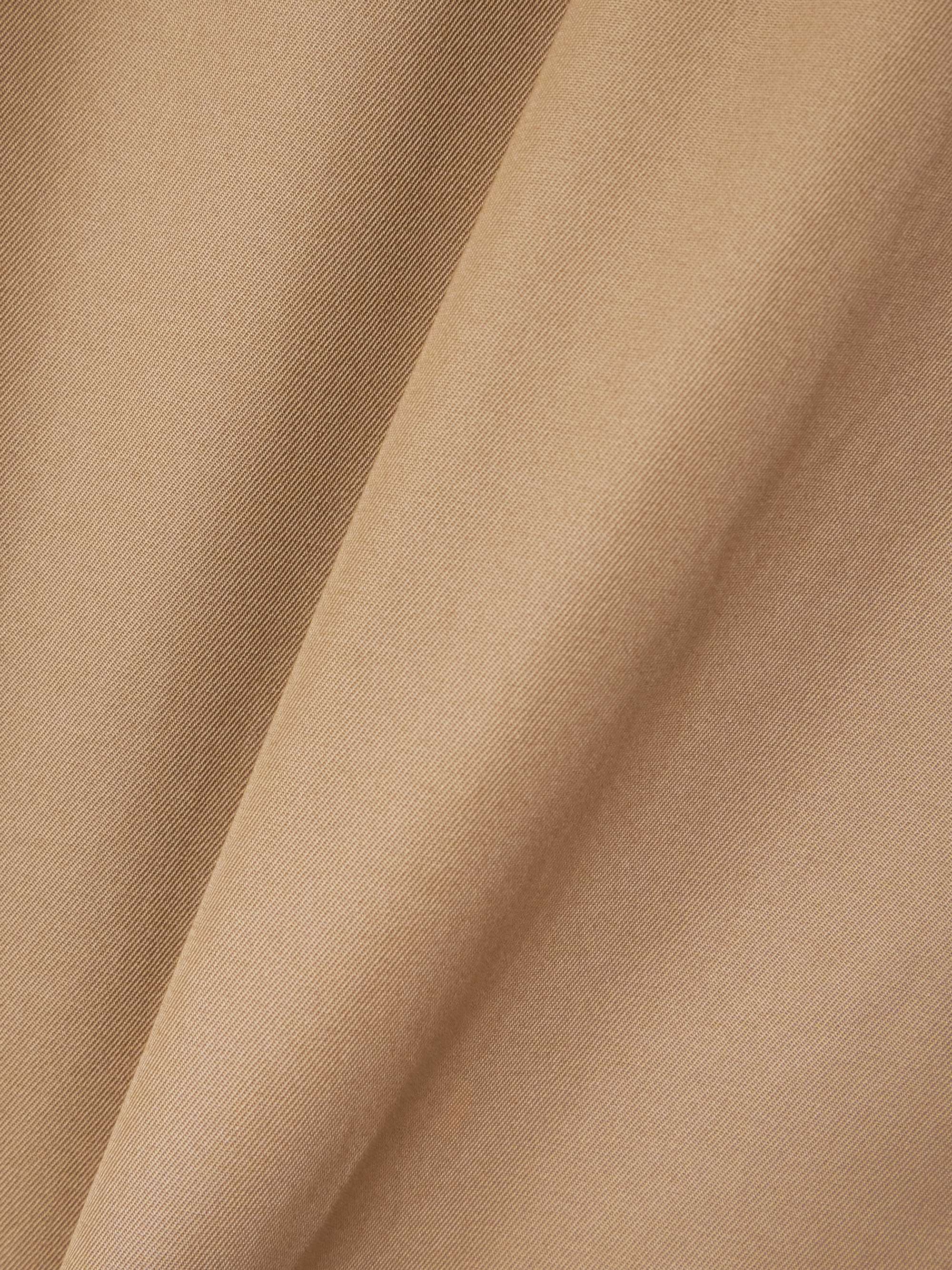 Belted pleated cotton-twill straight-leg pants view