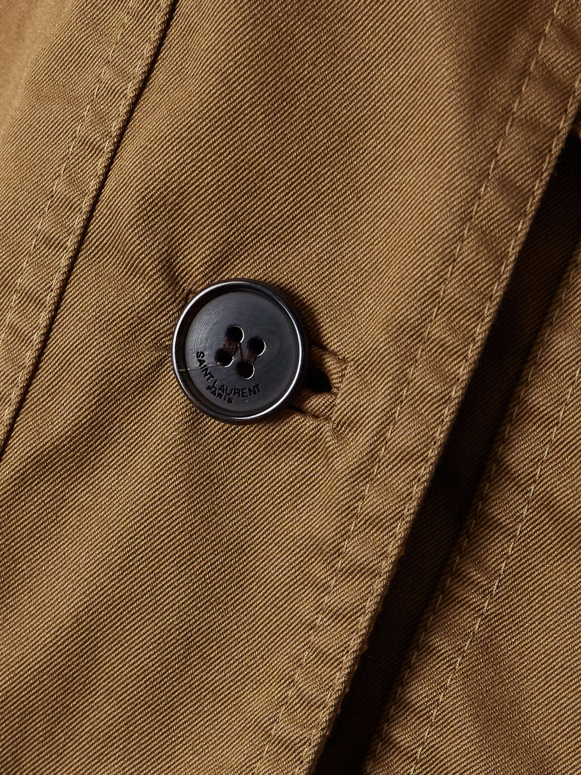 Cropped belted organic cotton-twill jacket view