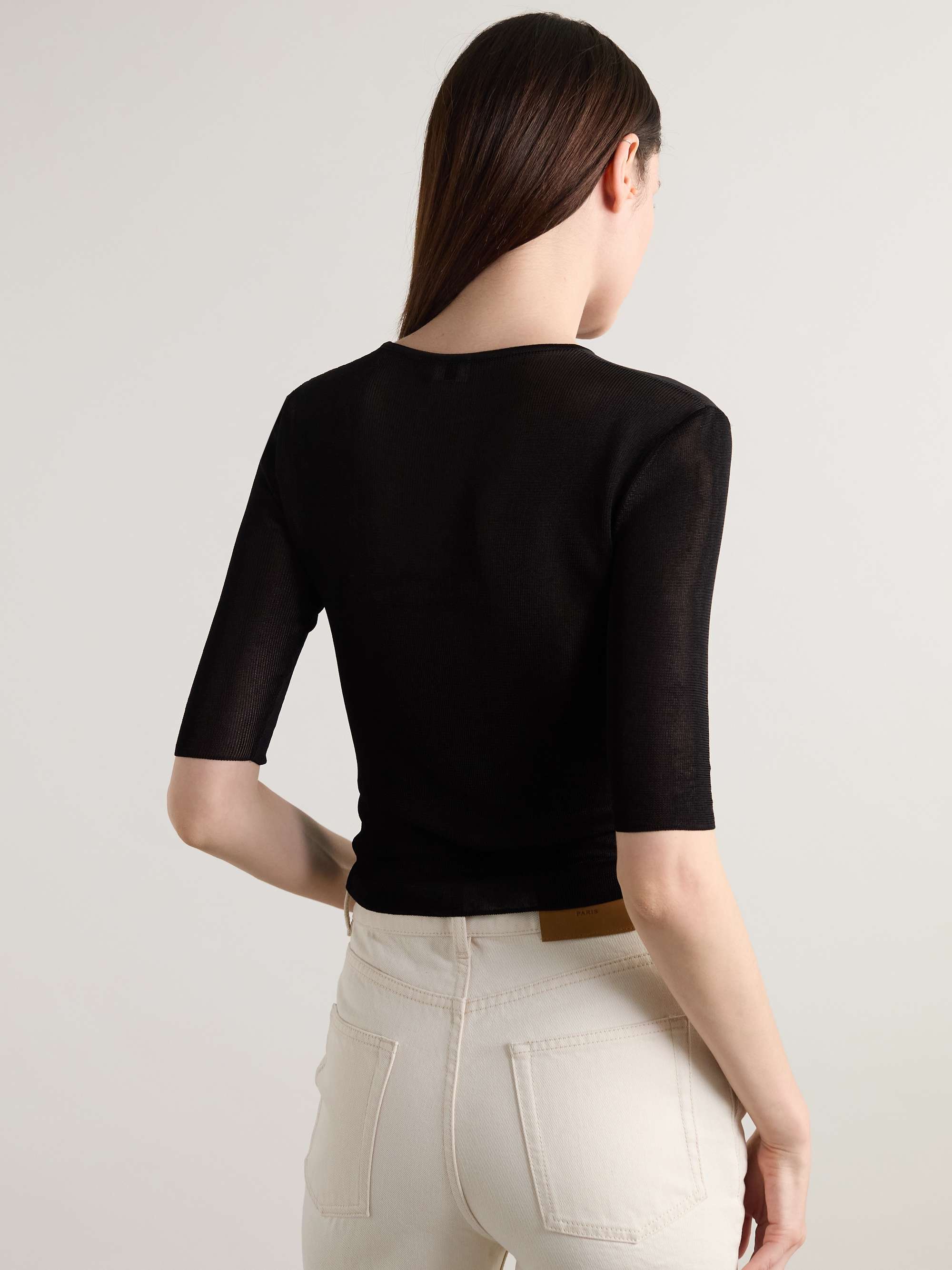 Embellished knitted top view