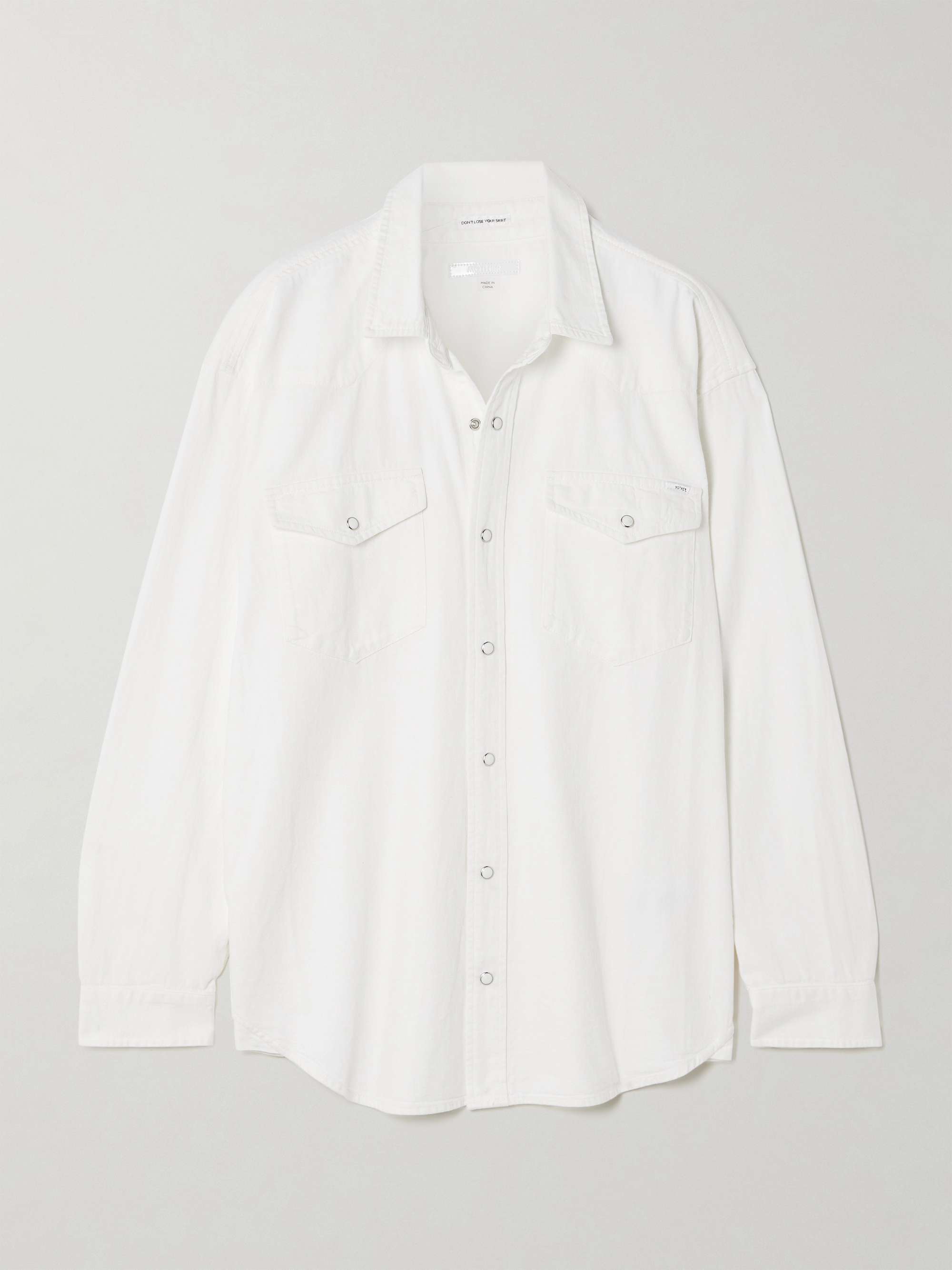 The Exes and Oh's denim shirt view