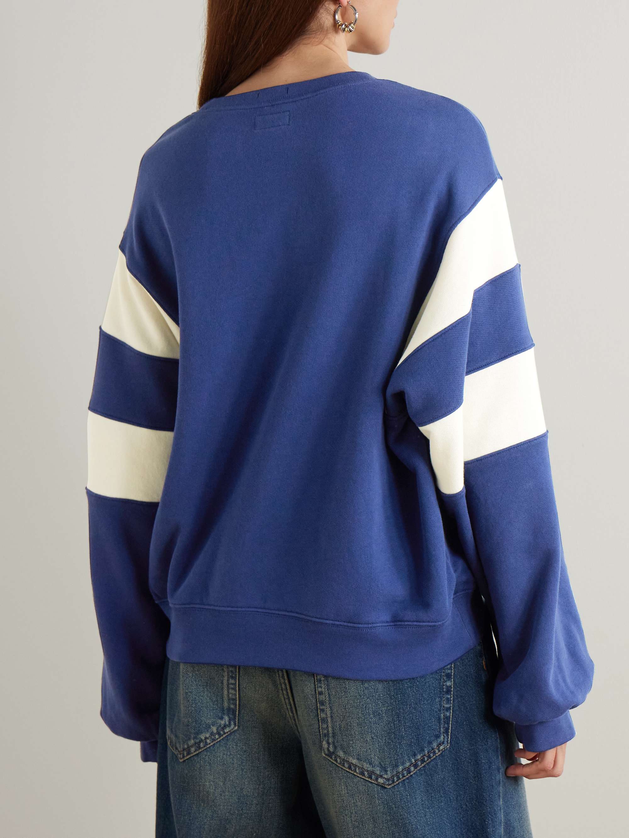 The Drop Square Inset oversized striped cotton-jersey sweatshirt view