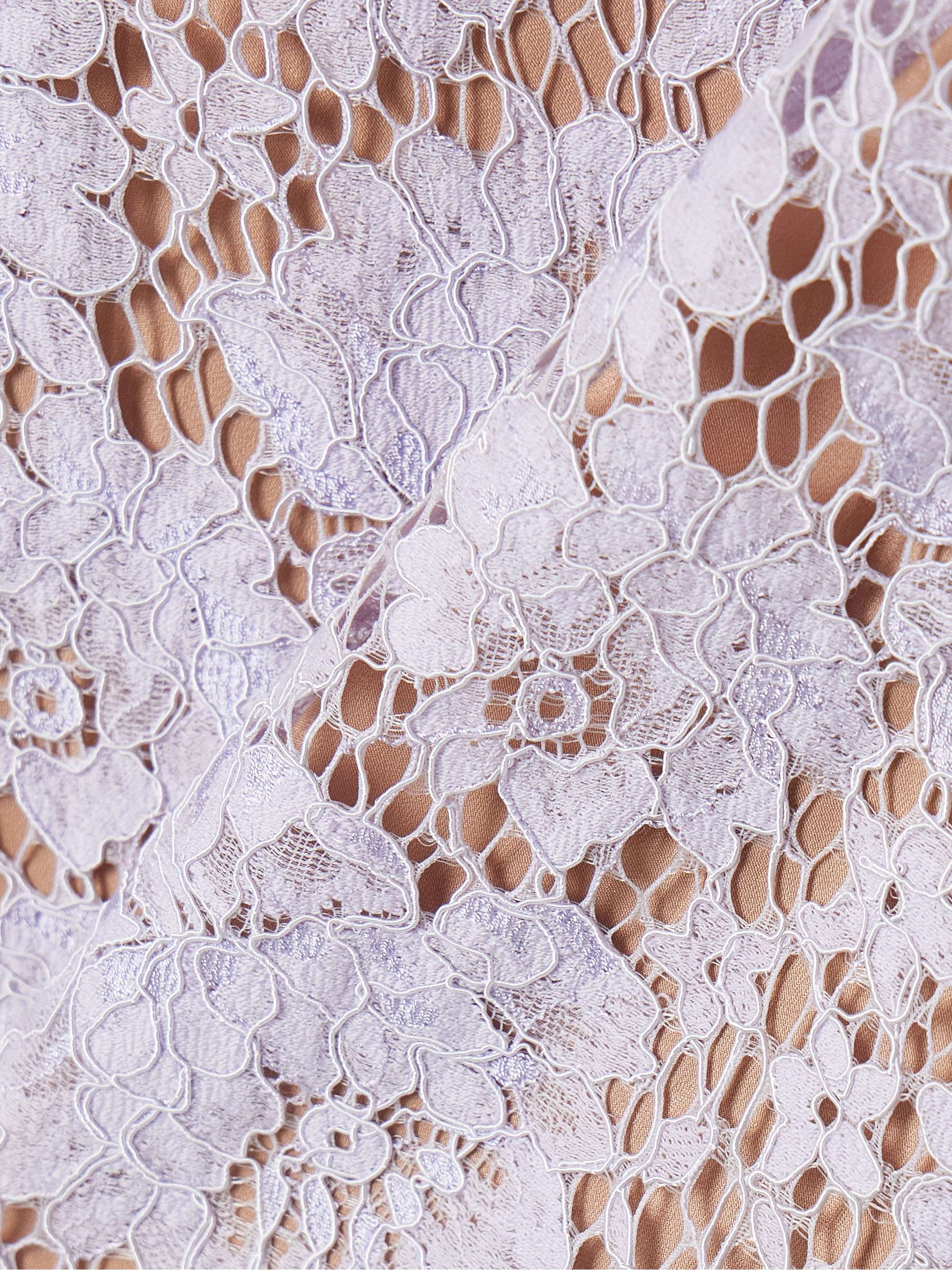 Embellished corded lace mini dress view
