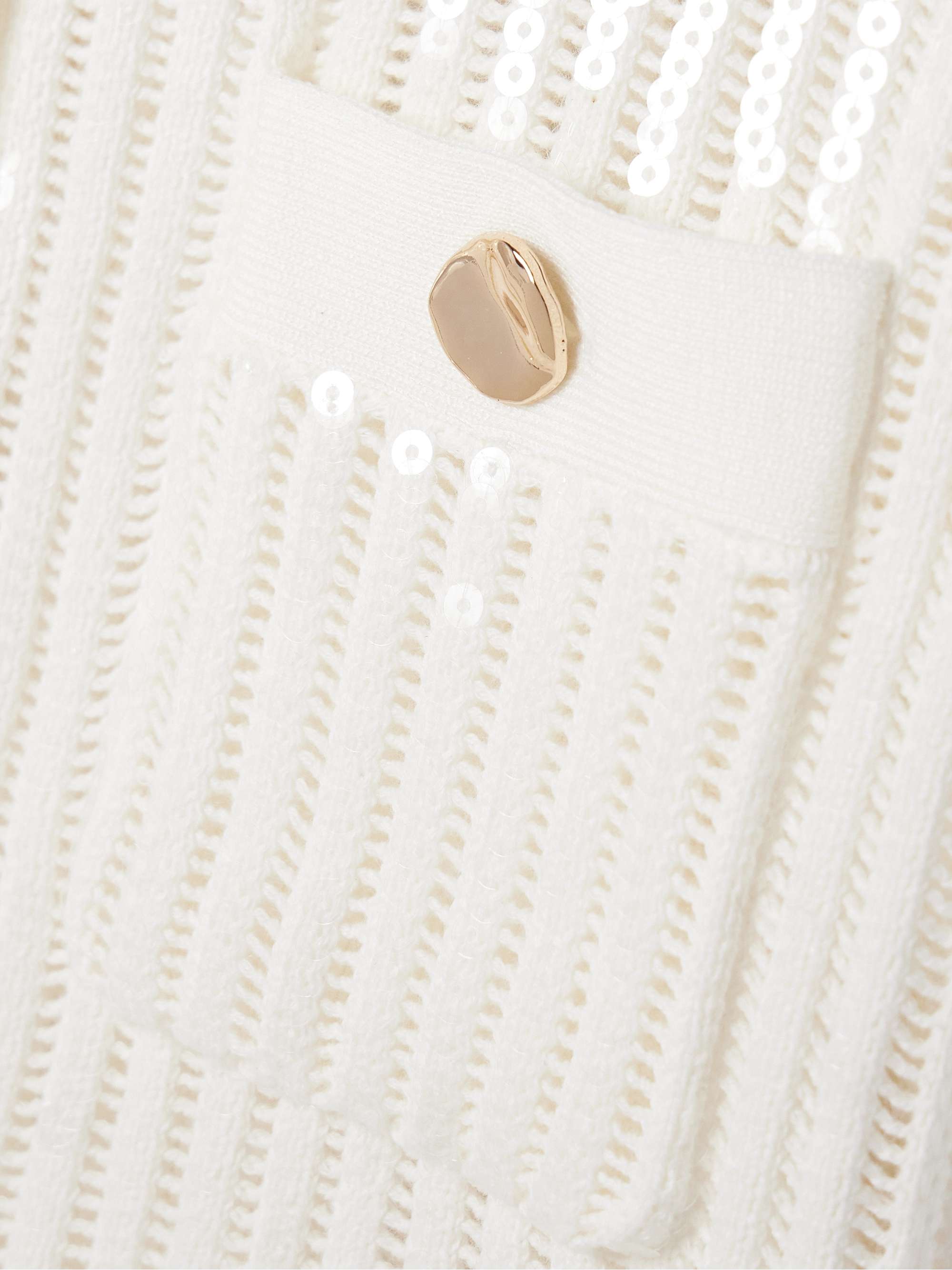 Cropped sequined crocheted cotton and cashmere-blend shirt view