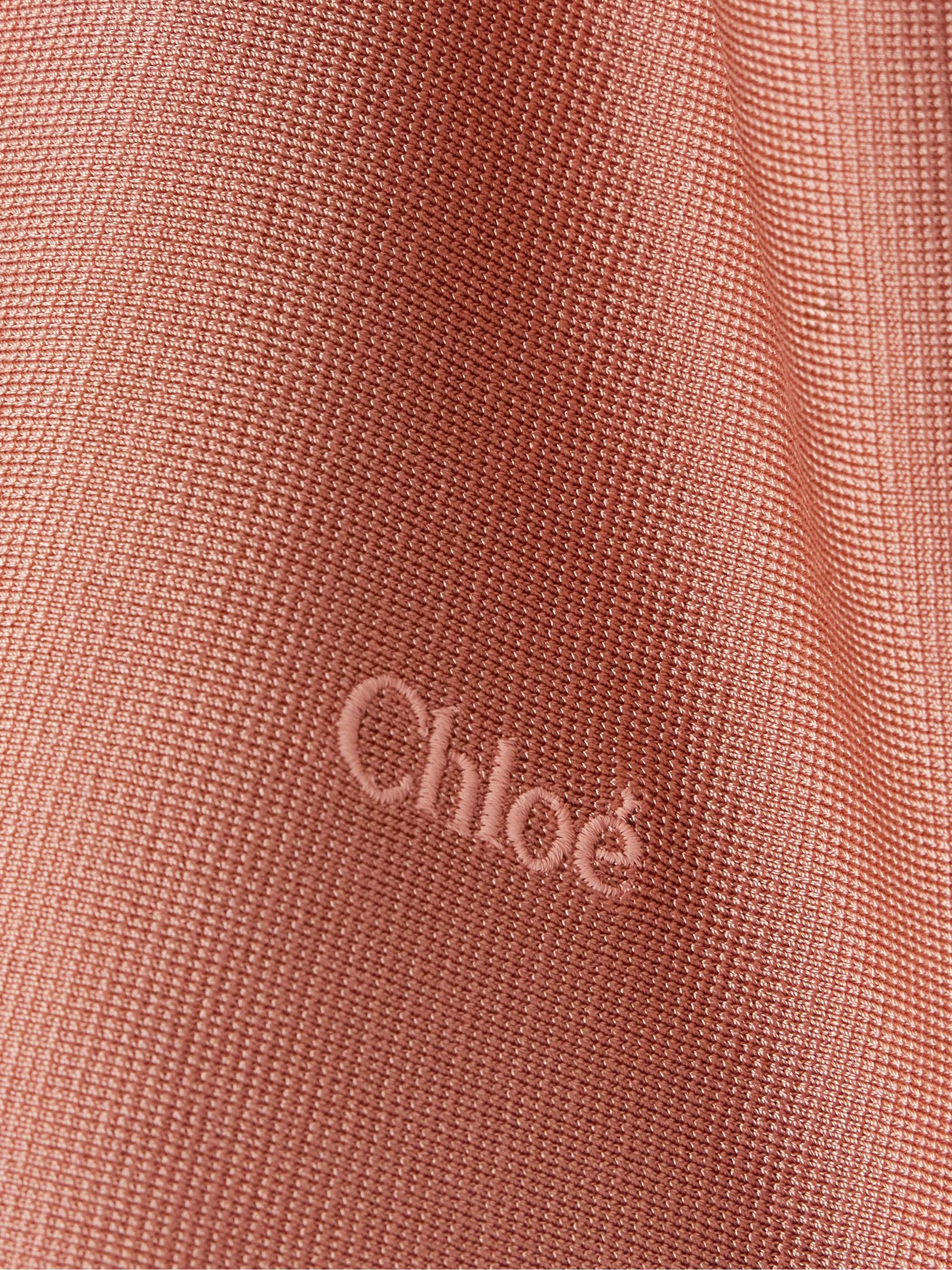 Cropped jersey wrap top view