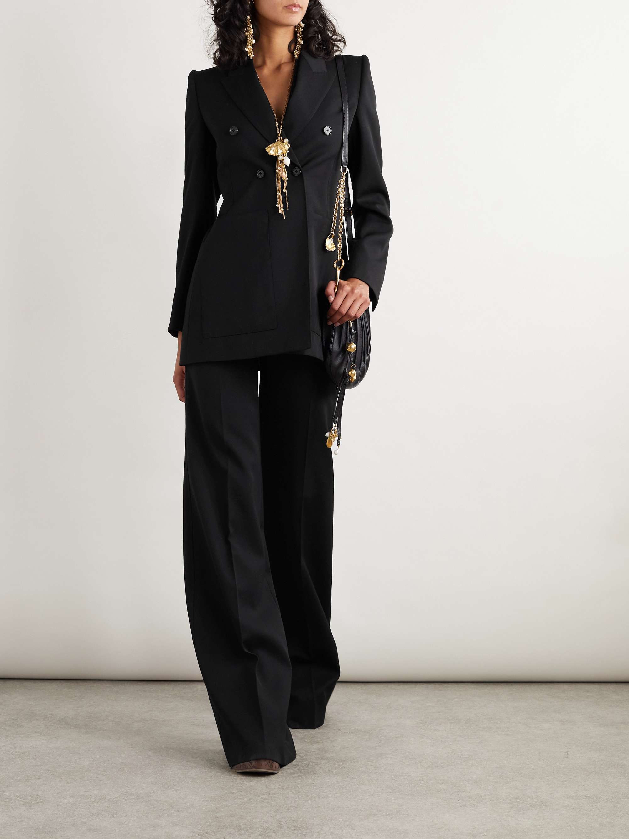 Wool wide-leg pants view