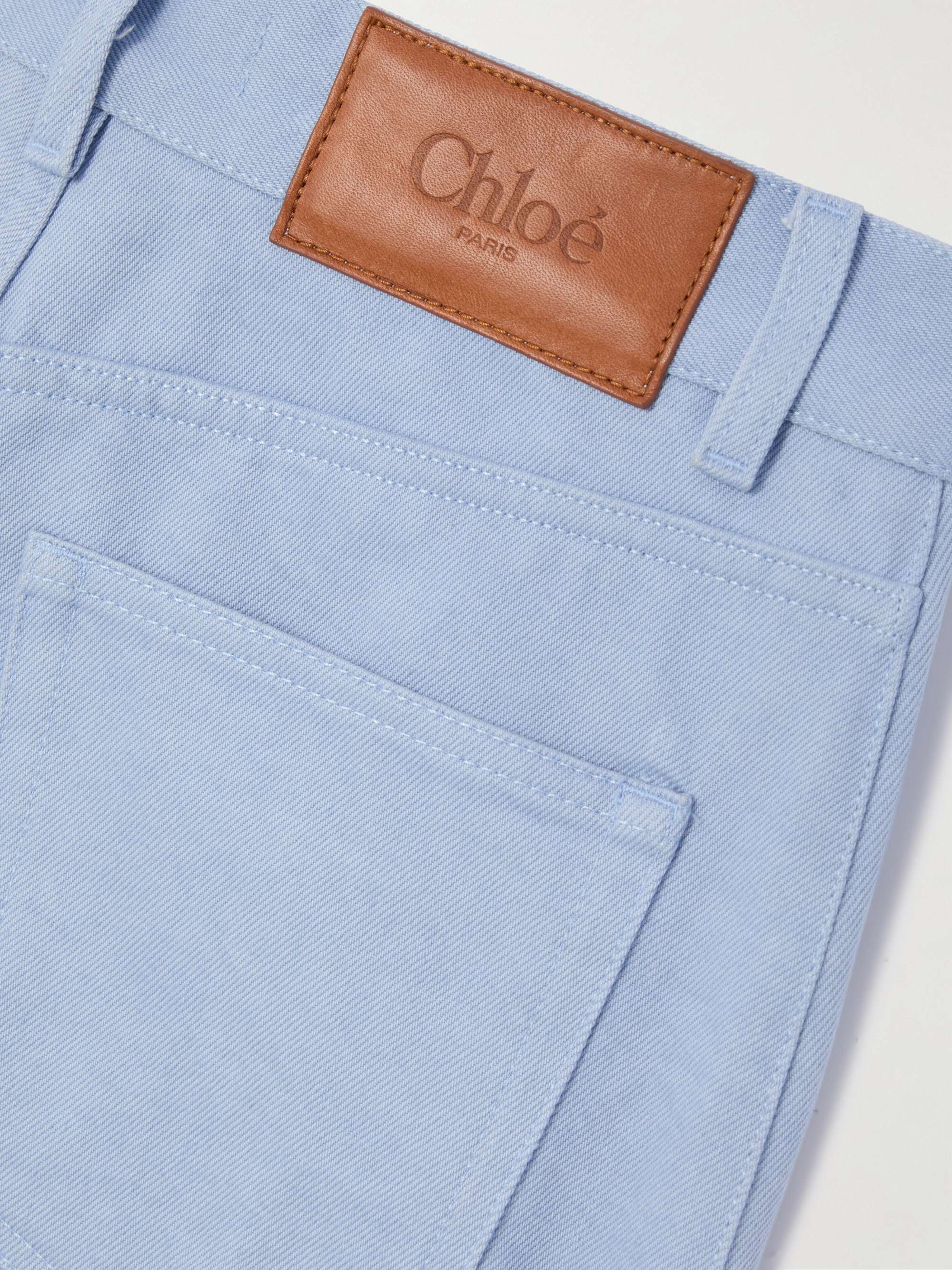 High-rise straight-leg jeans view