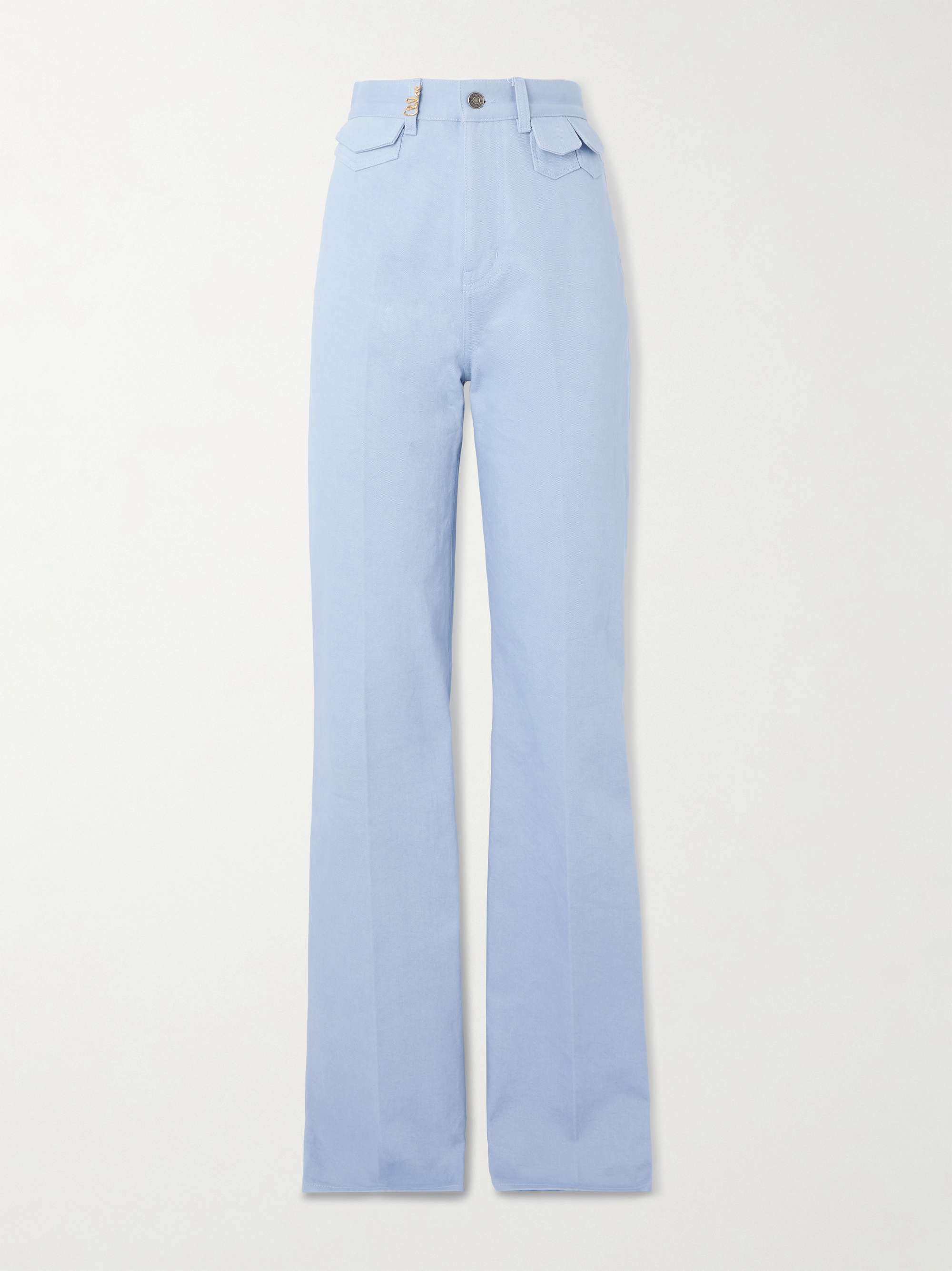 High-rise straight-leg jeans view