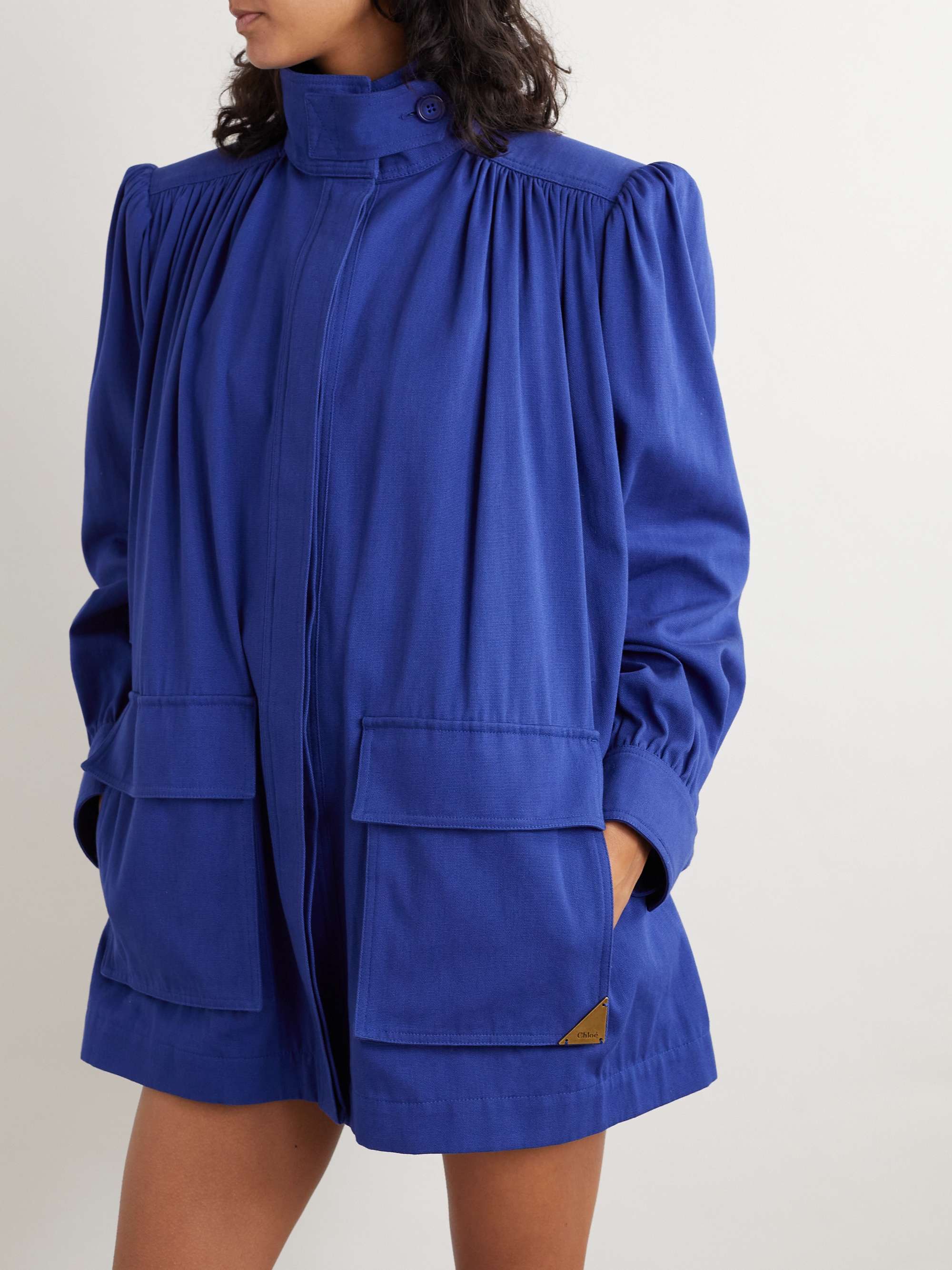 Gathered cotton-canvas jacket view