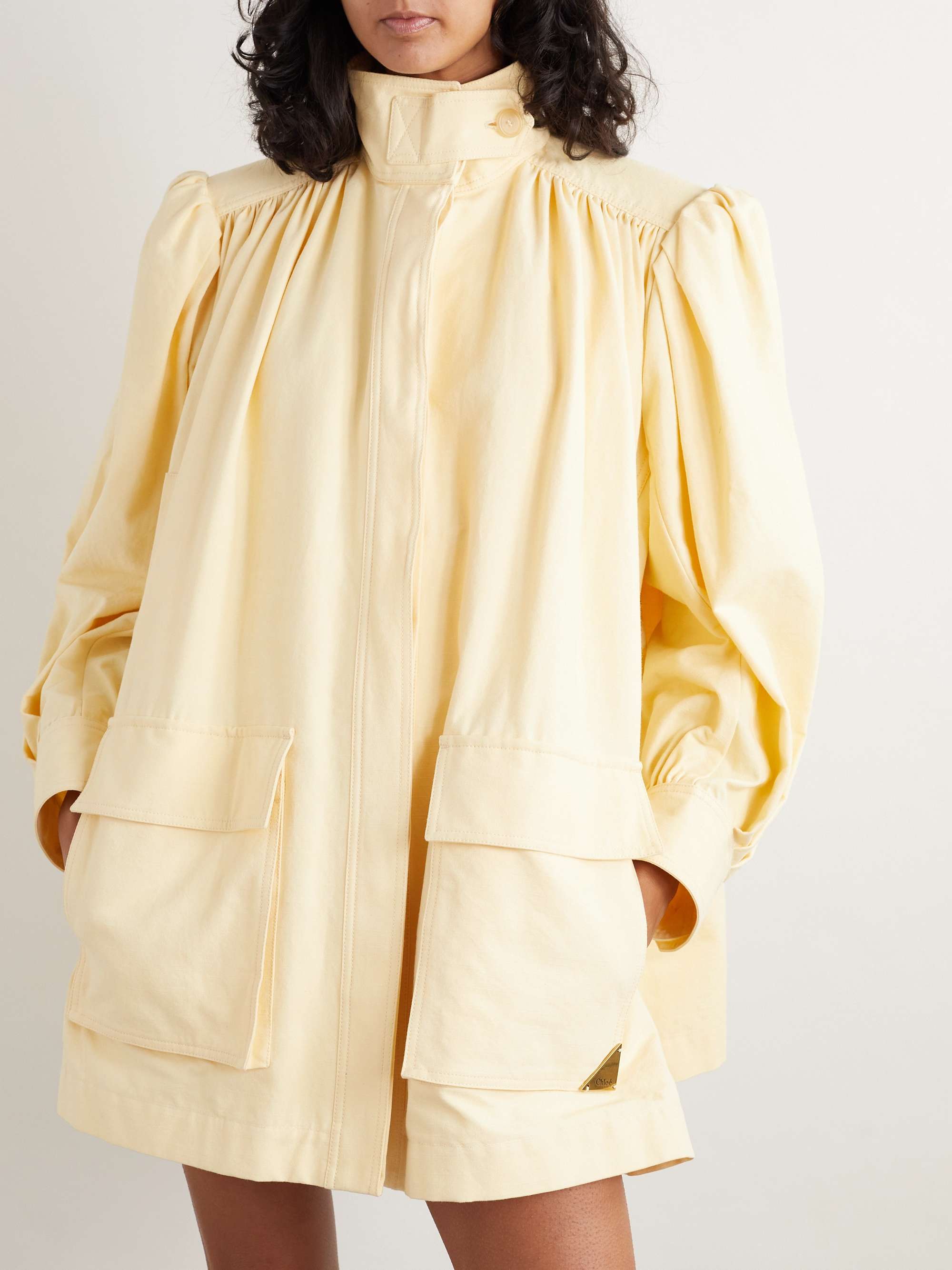 Gathered cotton jacket view
