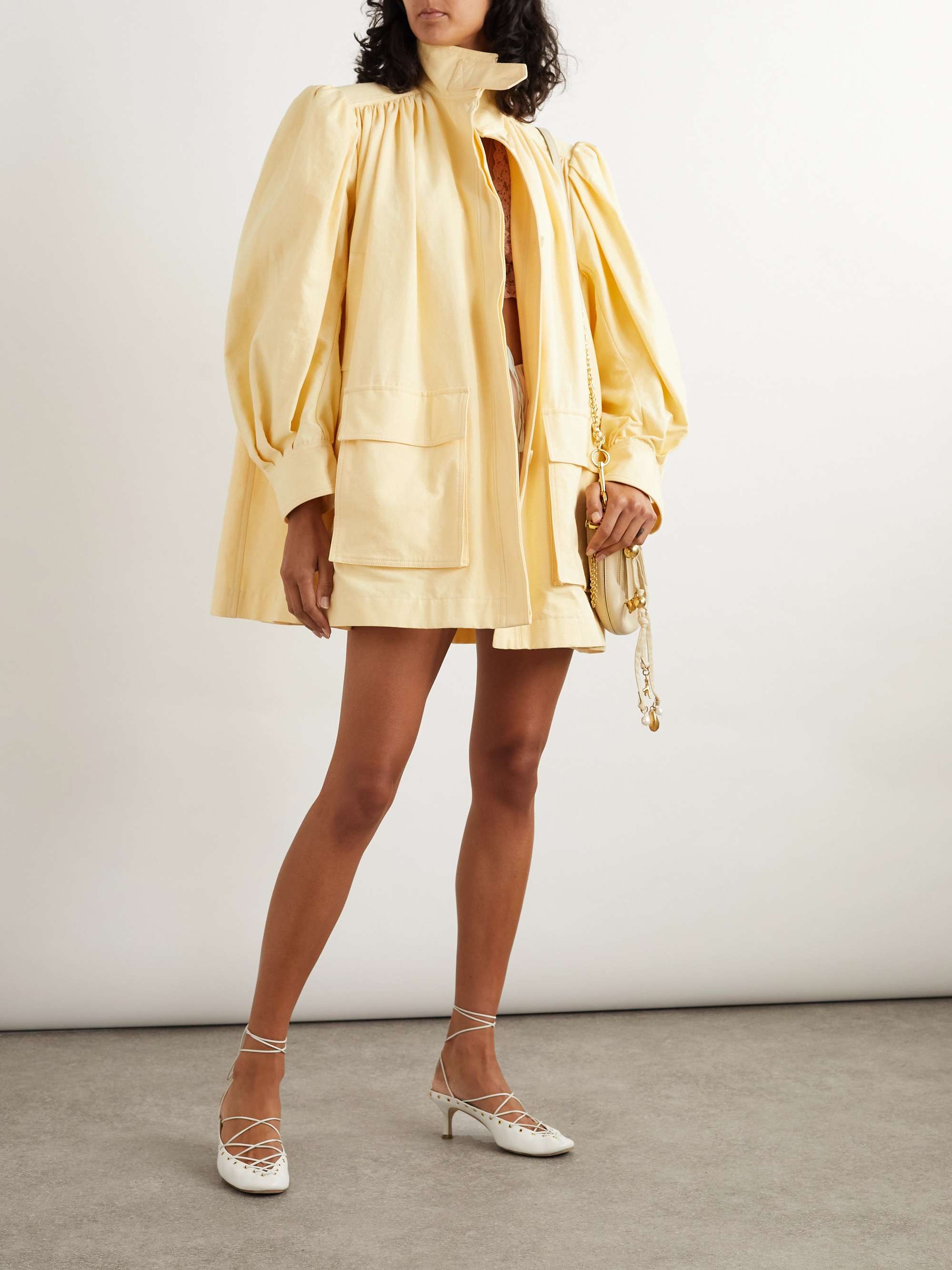 Gathered cotton jacket view