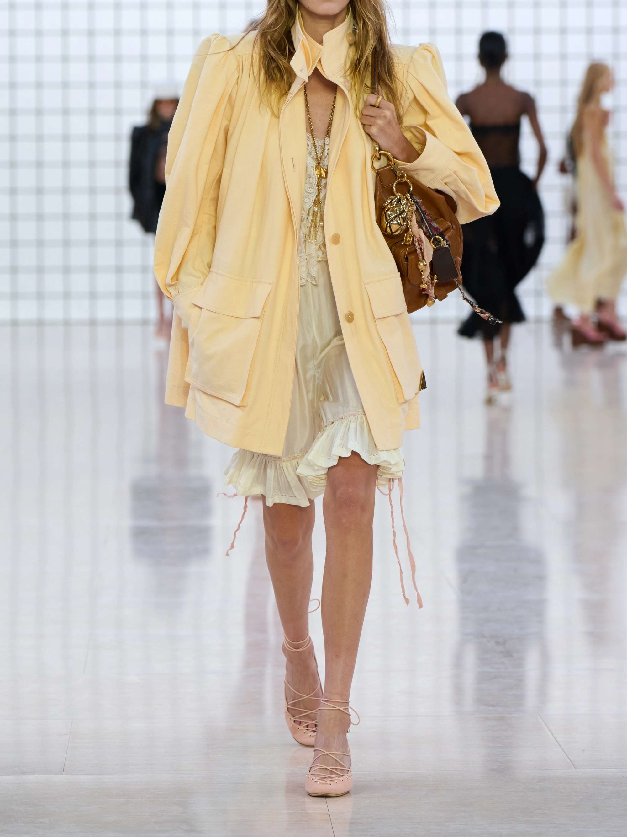 Gathered cotton jacket view