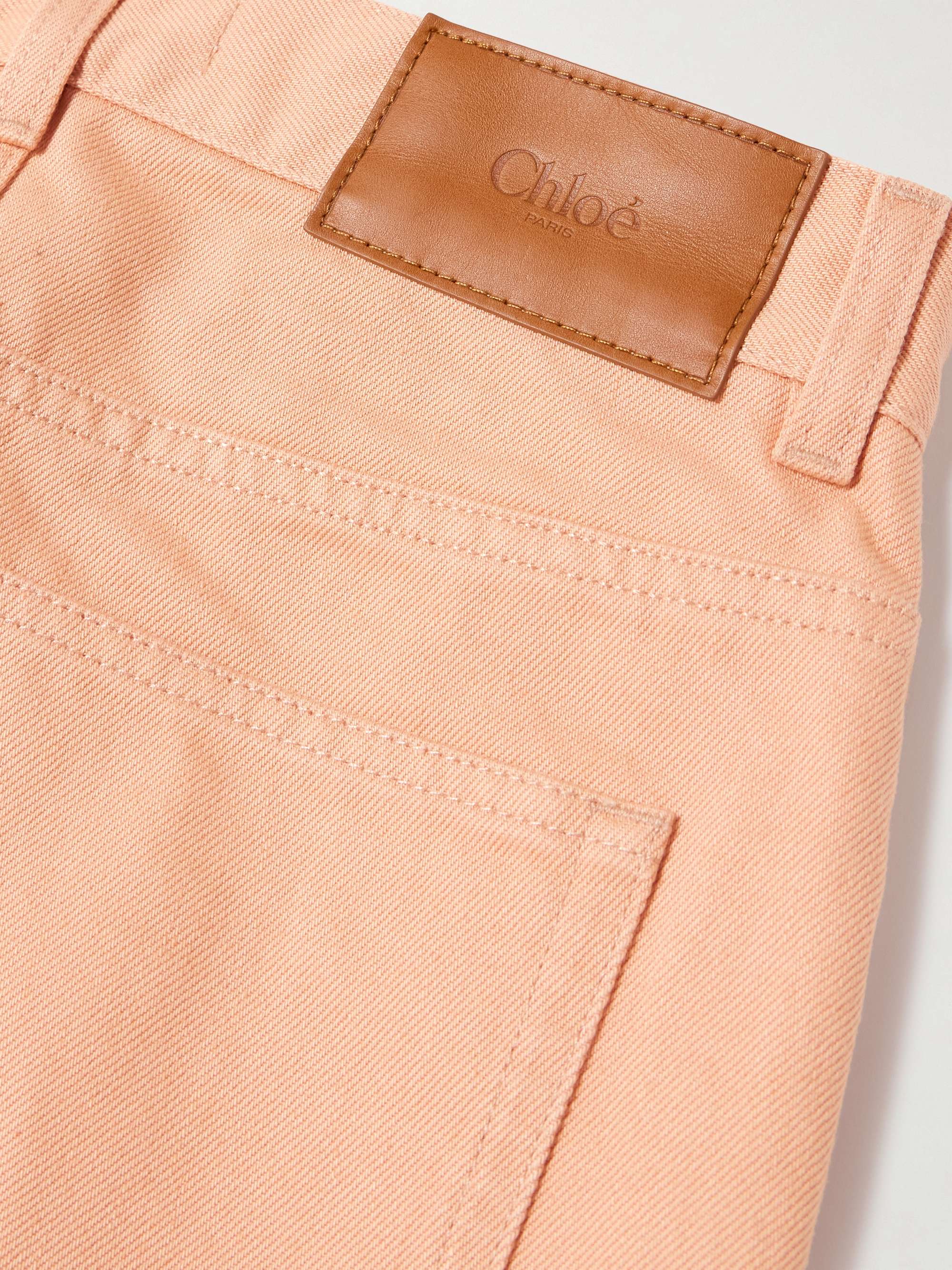 Embellished high-rise straight-leg jeans view