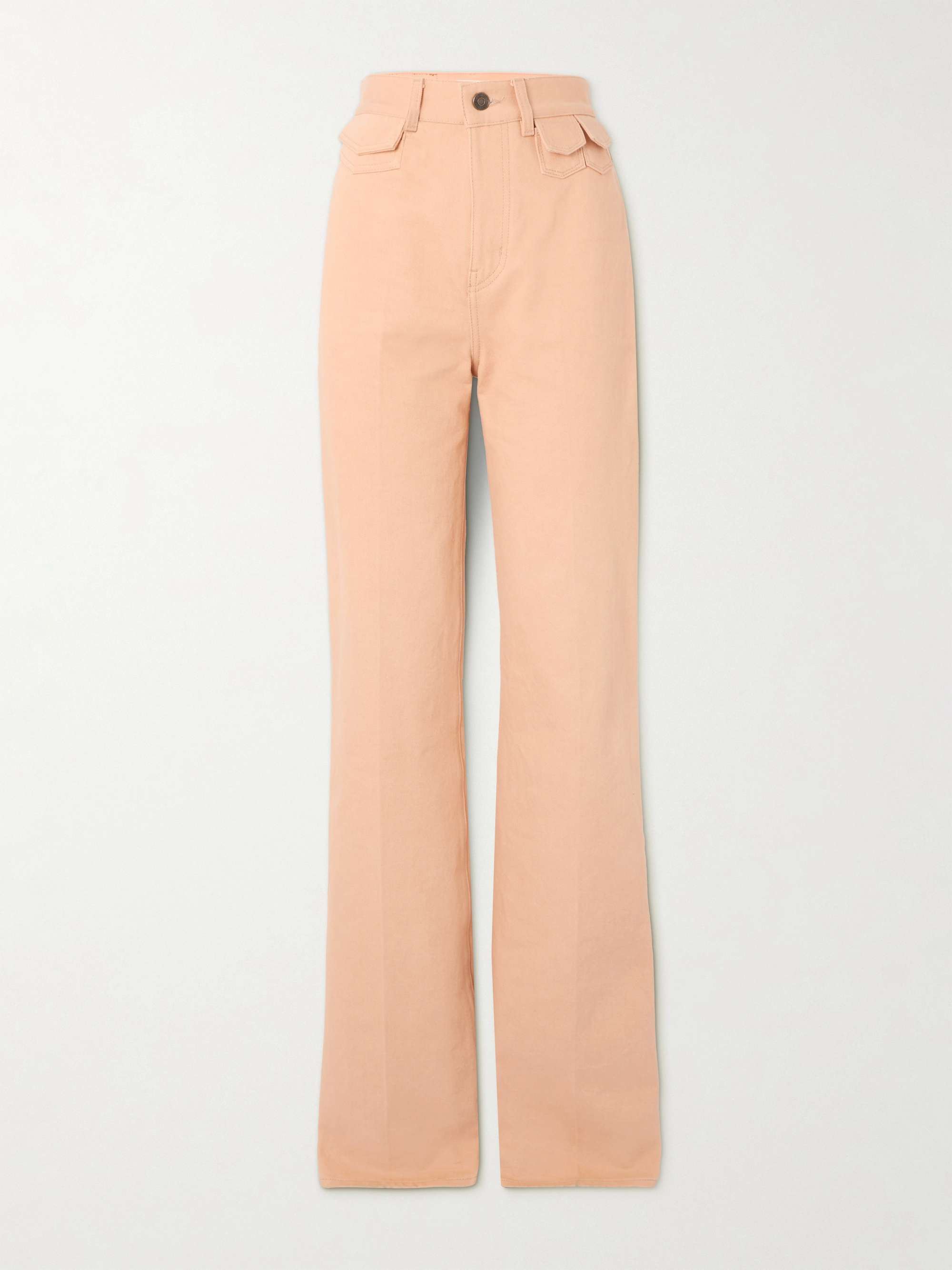 Embellished high-rise straight-leg jeans view