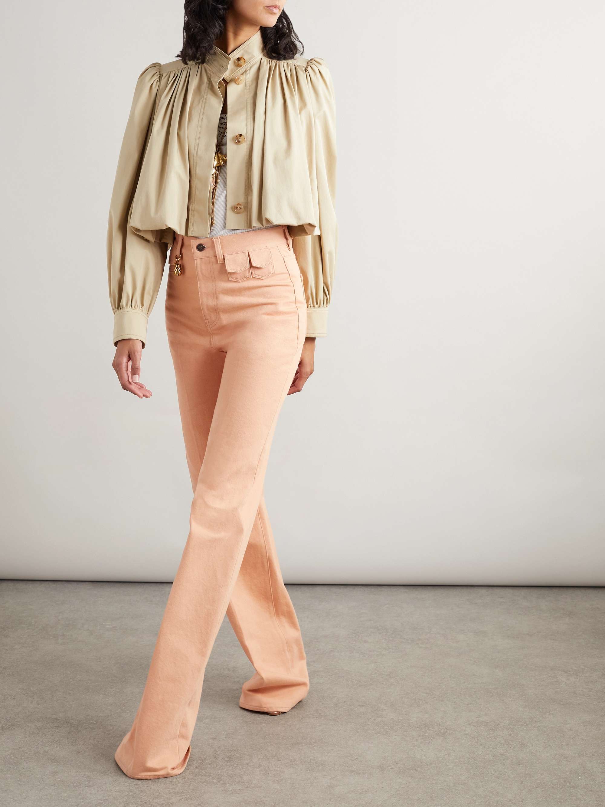 Gathered cotton-twill jacket view