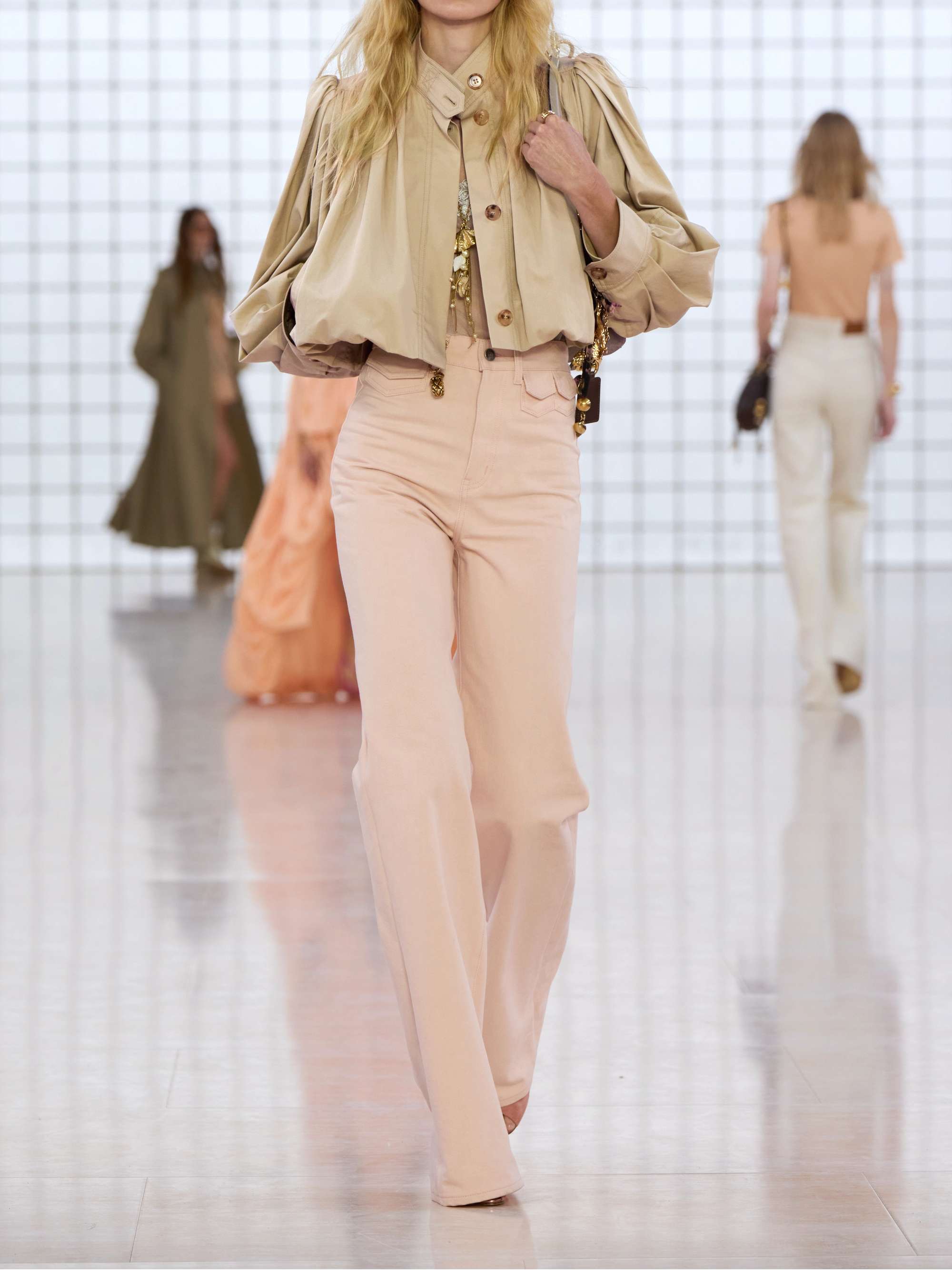 Gathered cotton-twill jacket view