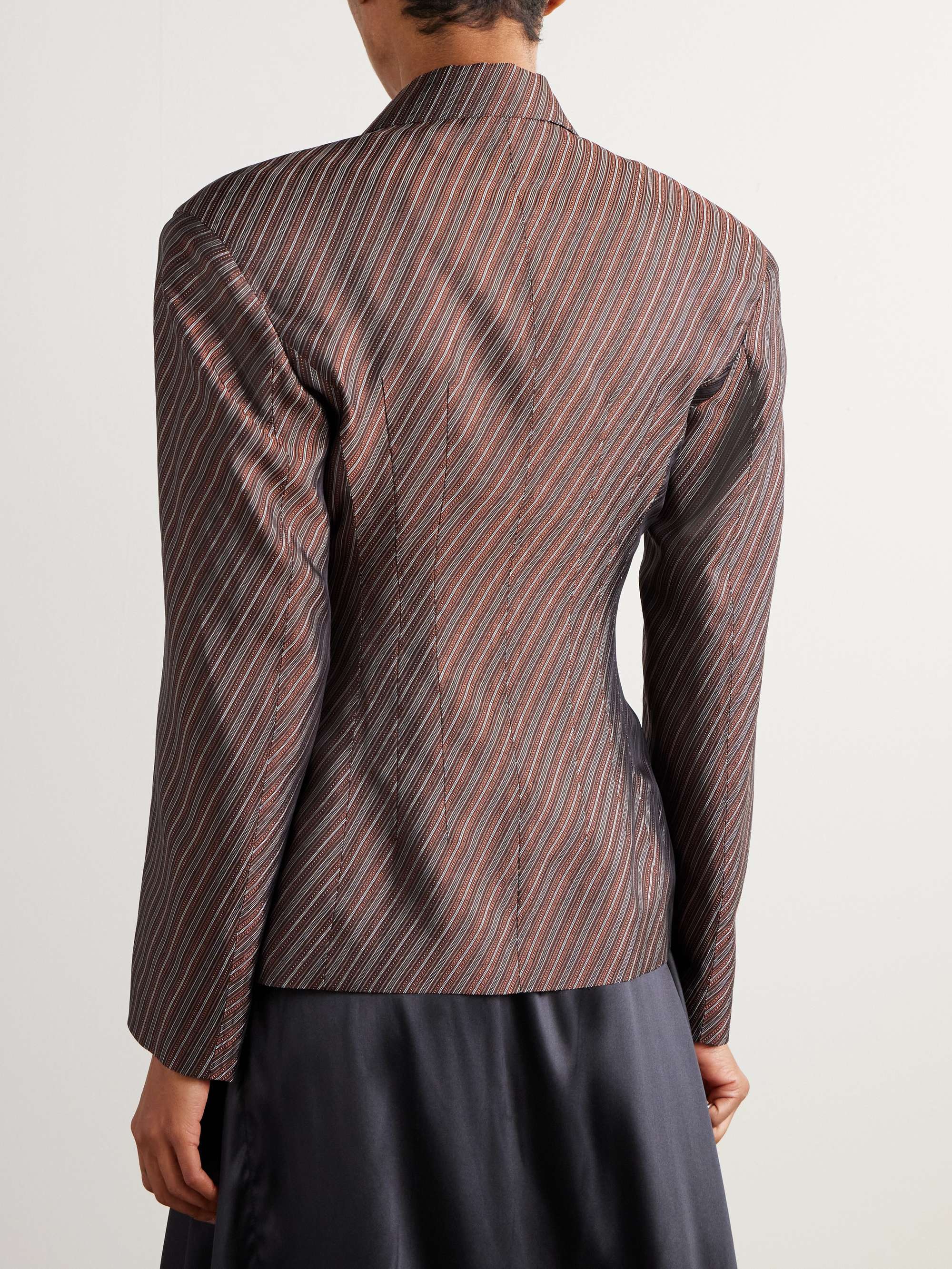Striped jacquard blazer view