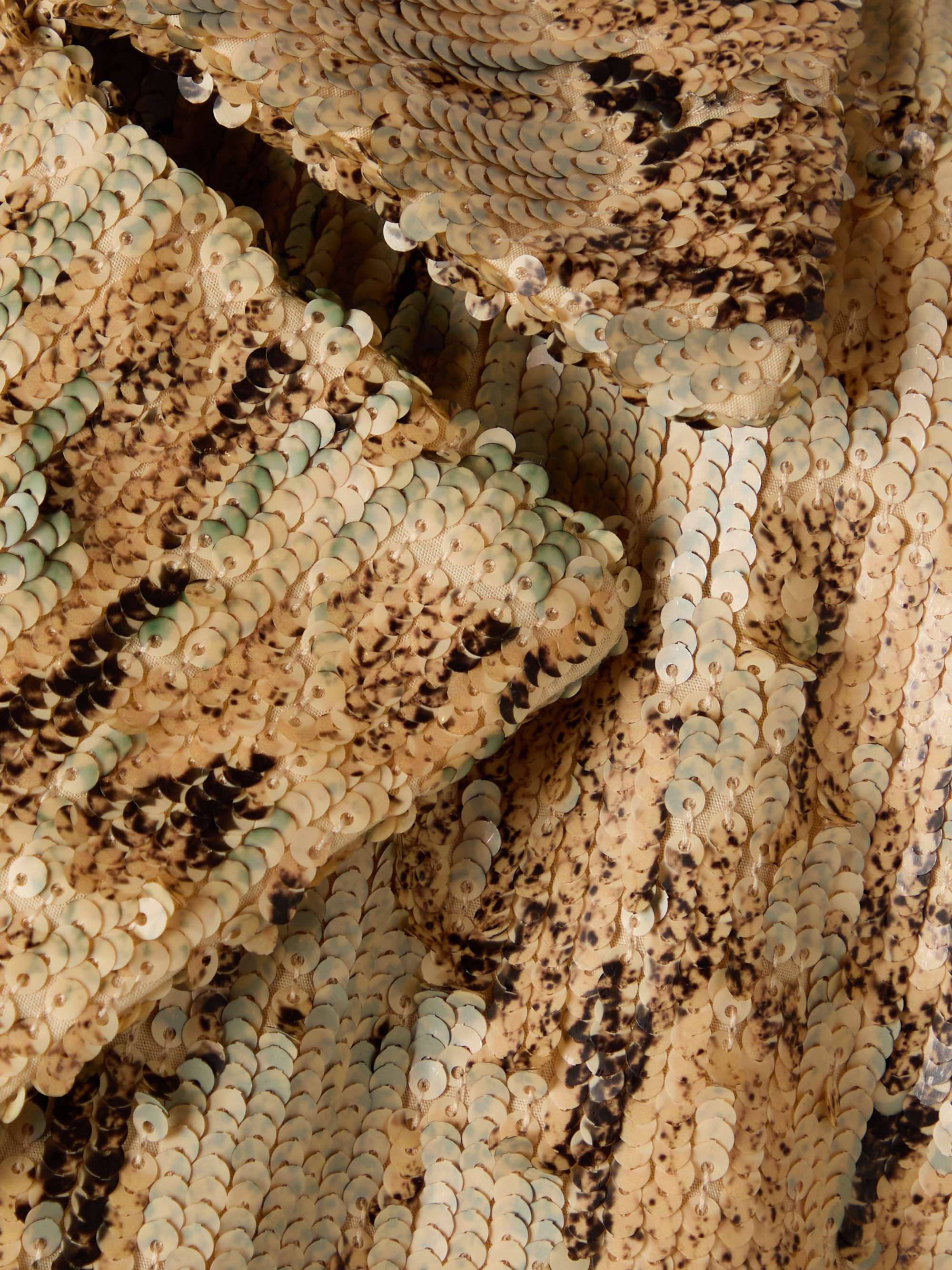 Snake-effect sequined cotton coat view