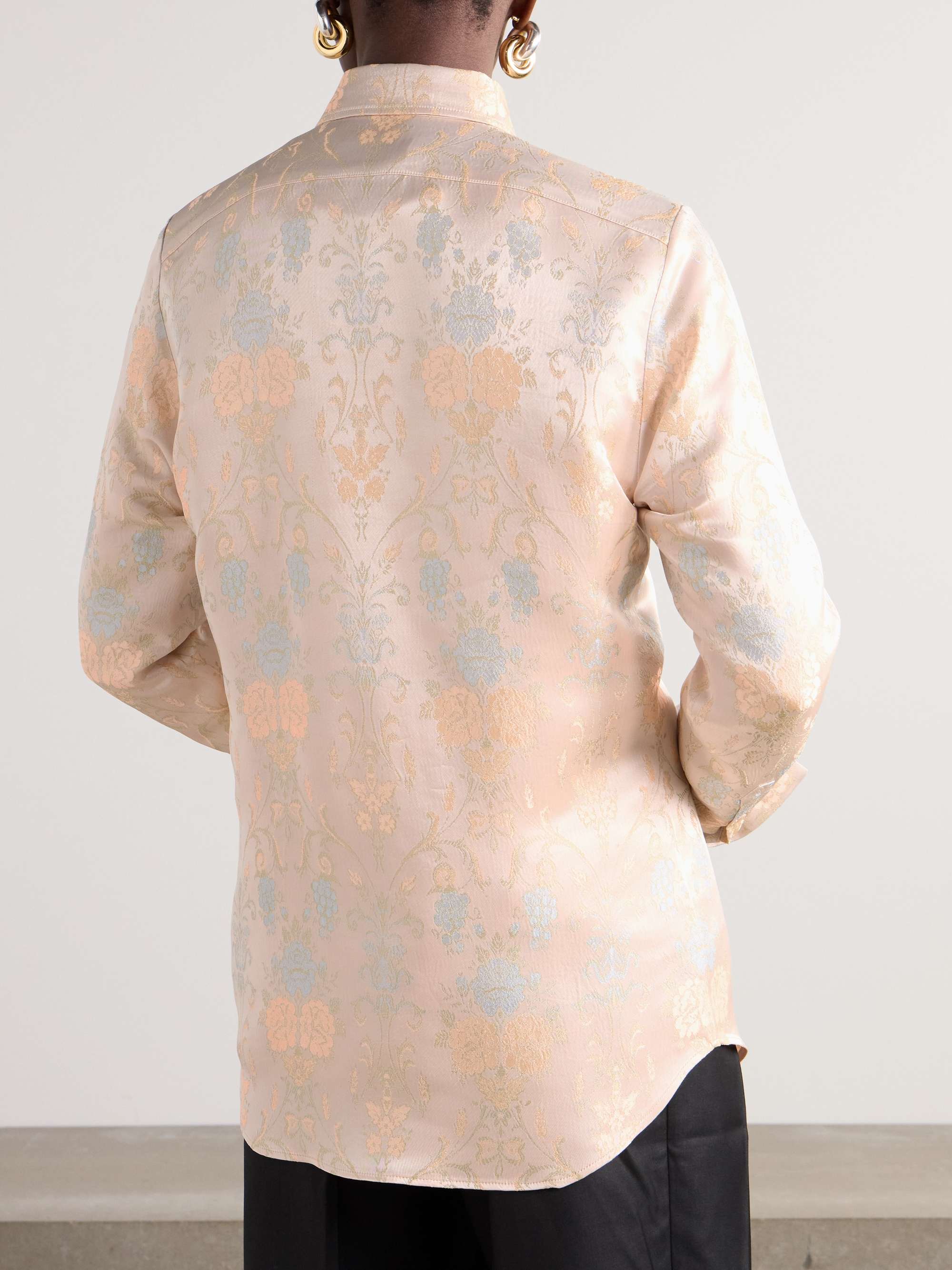 Satin-jacquard shirt view