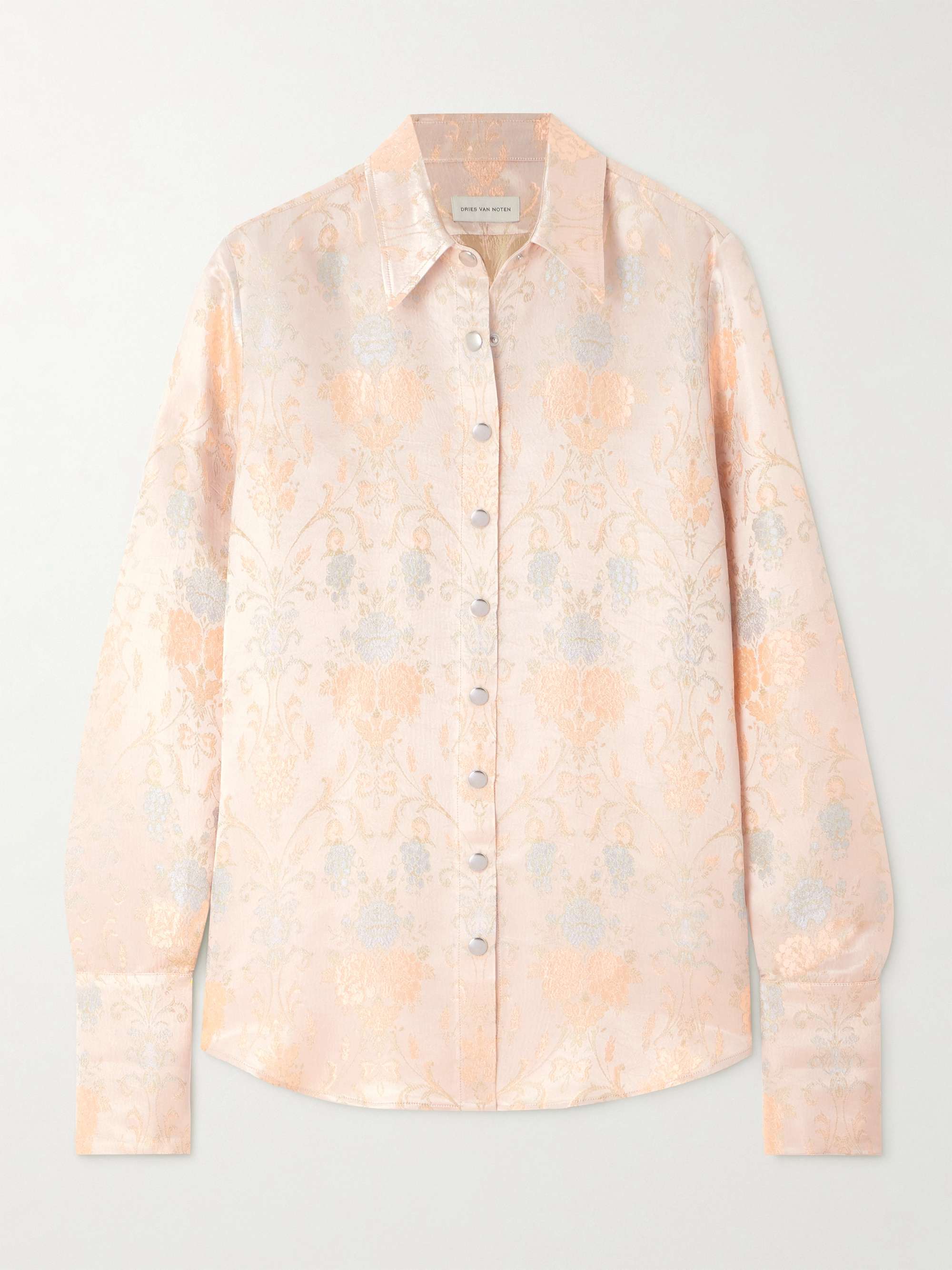 Satin-jacquard shirt view