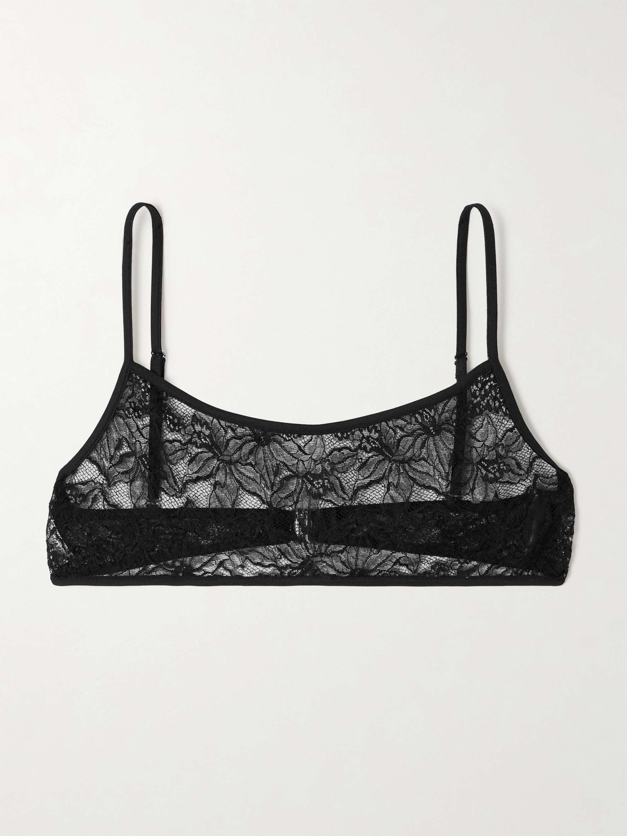 Floral stretch-lace bralette view