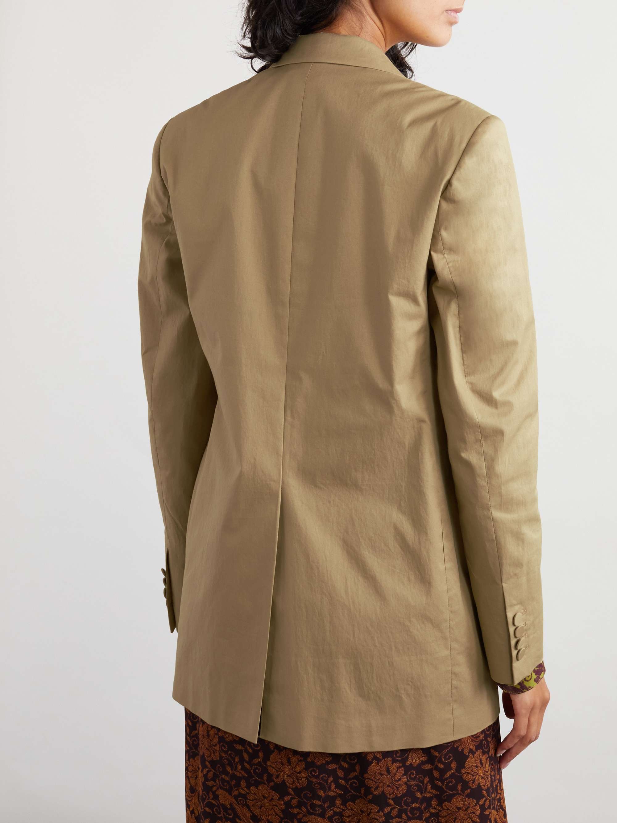 Oversized cotton-poplin blazer view