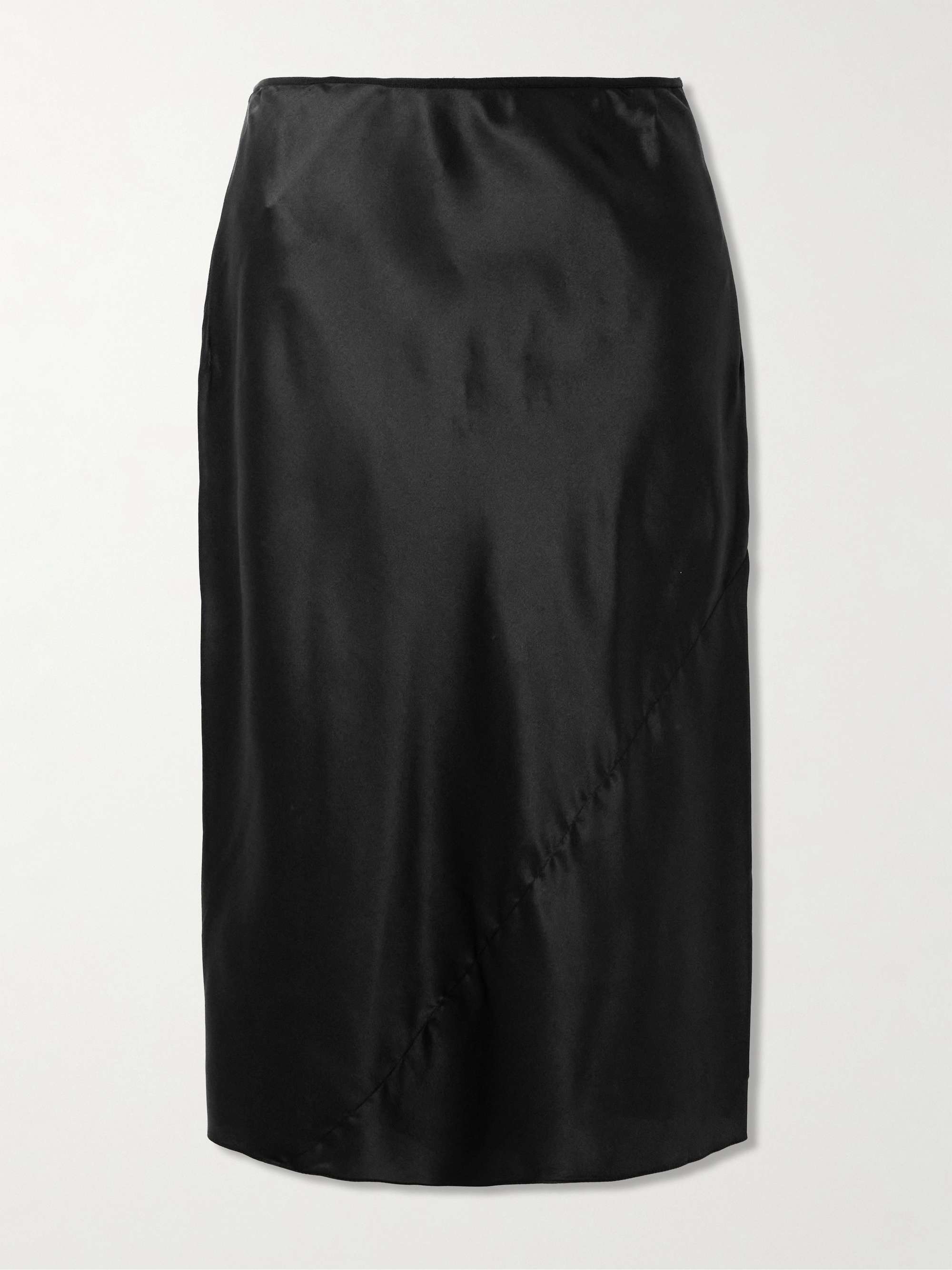 Stretch-silk satin skirt view