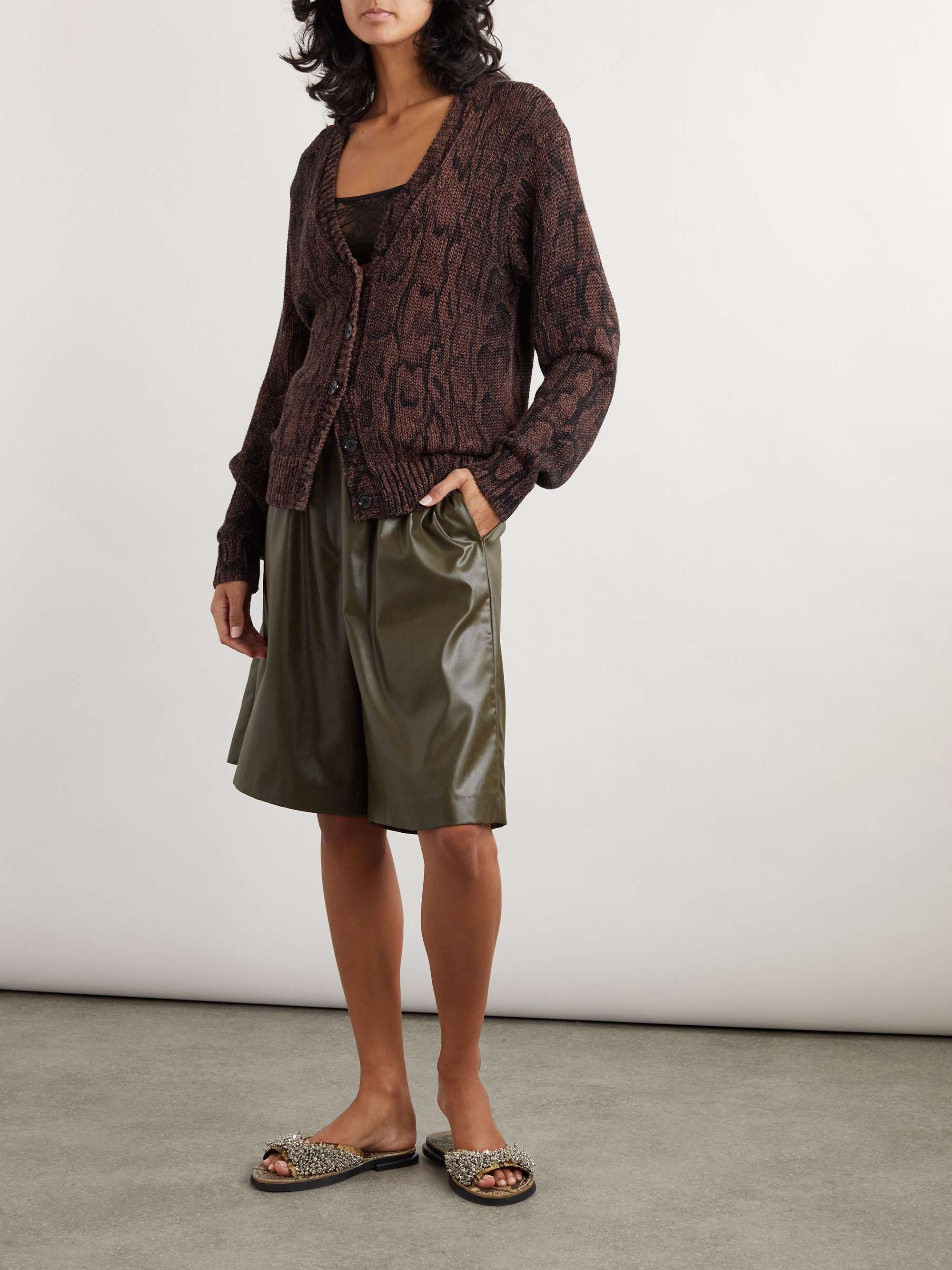 Jacquard-knit cardigan view