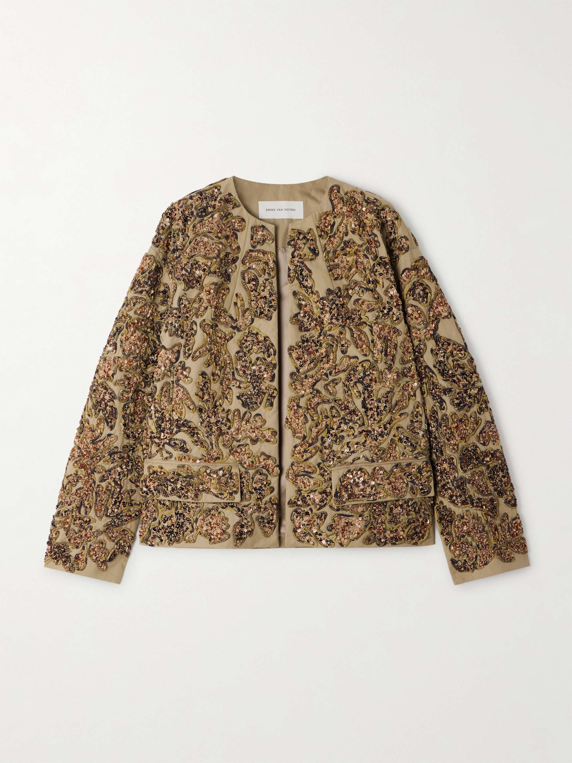 Embellished twill jacket view