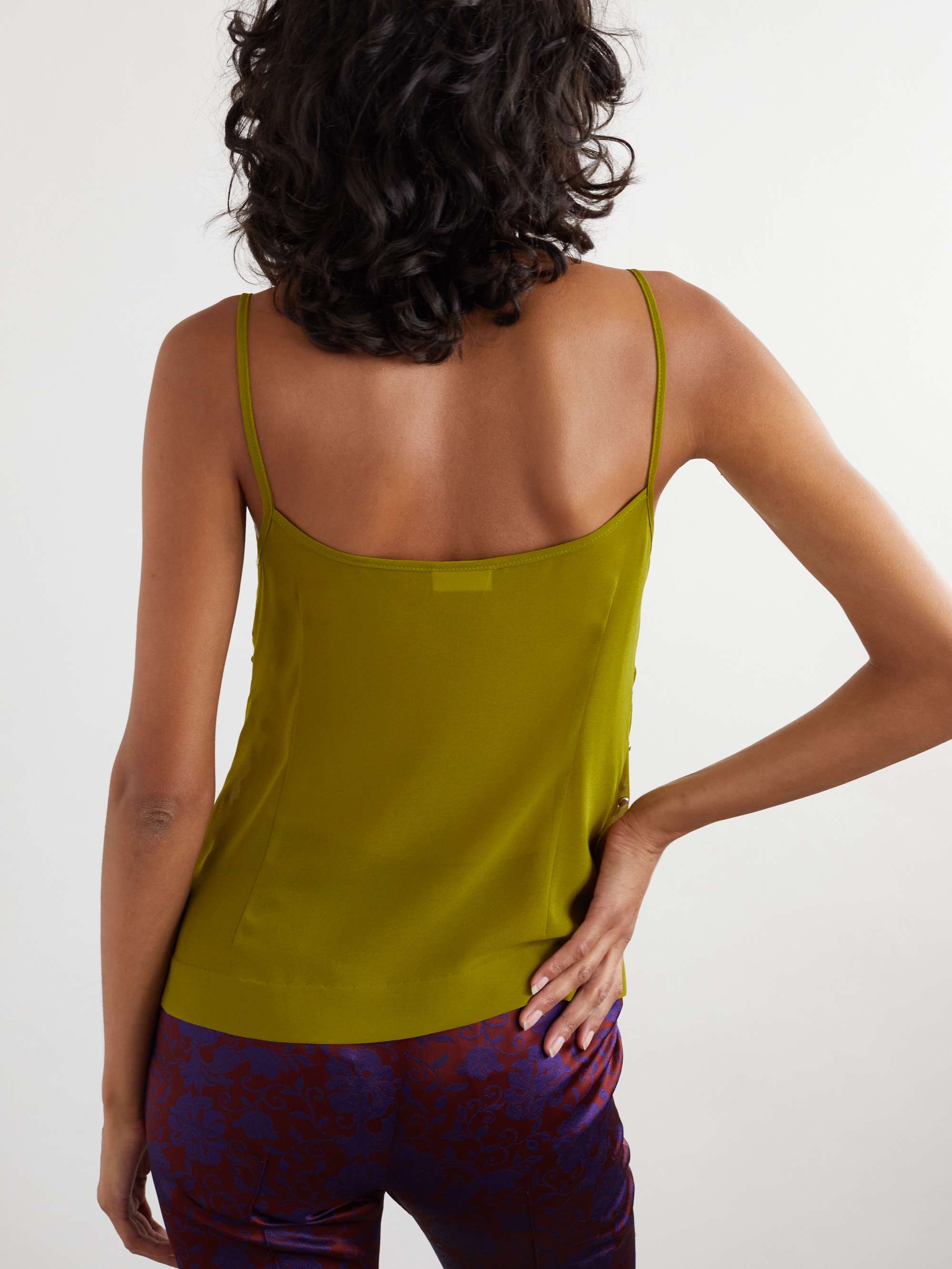Embellished voile top view