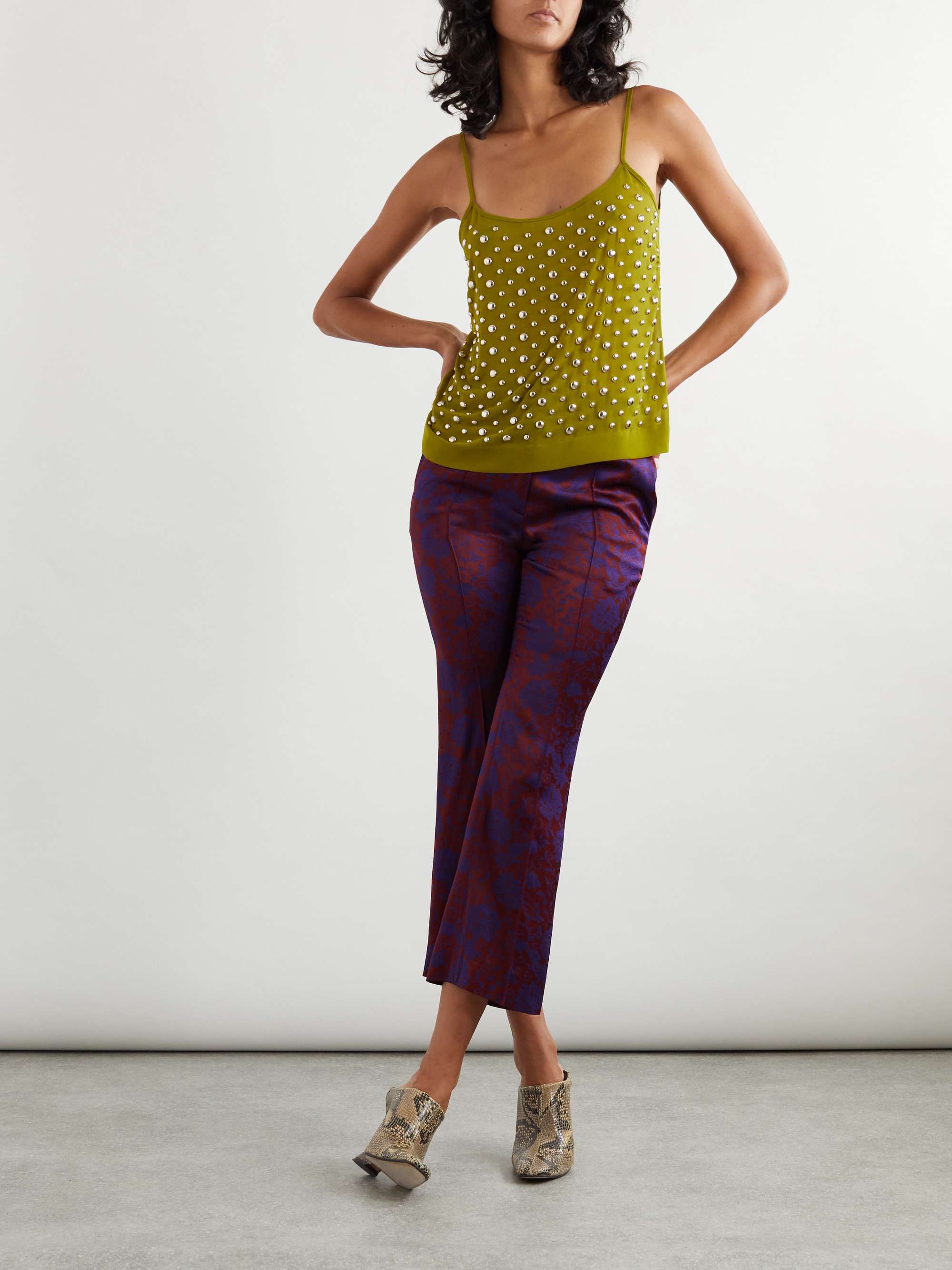 Embellished voile top view