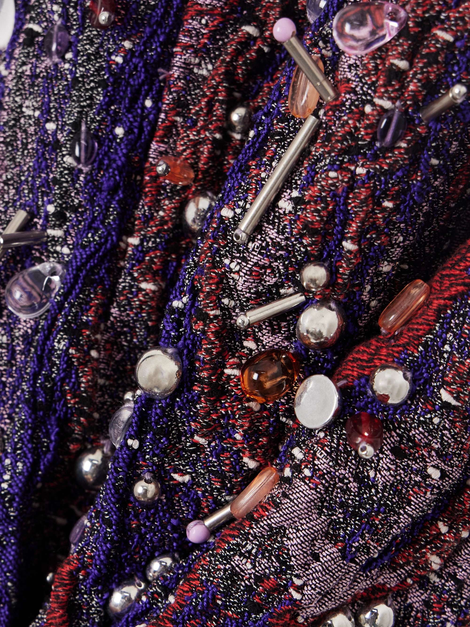 Bead-embellished jacquard vest view