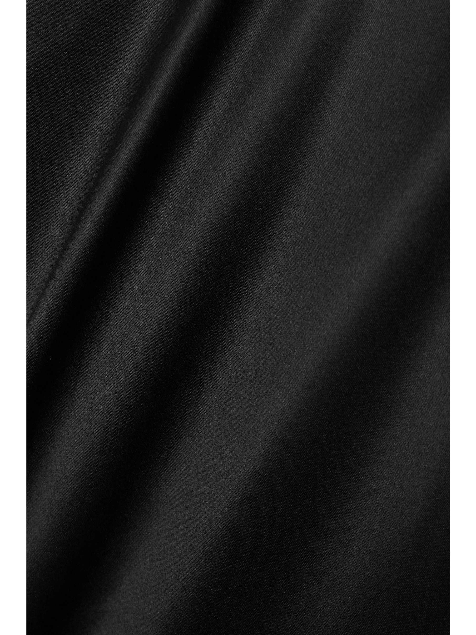 Open-back draped silk-blend satin gown view