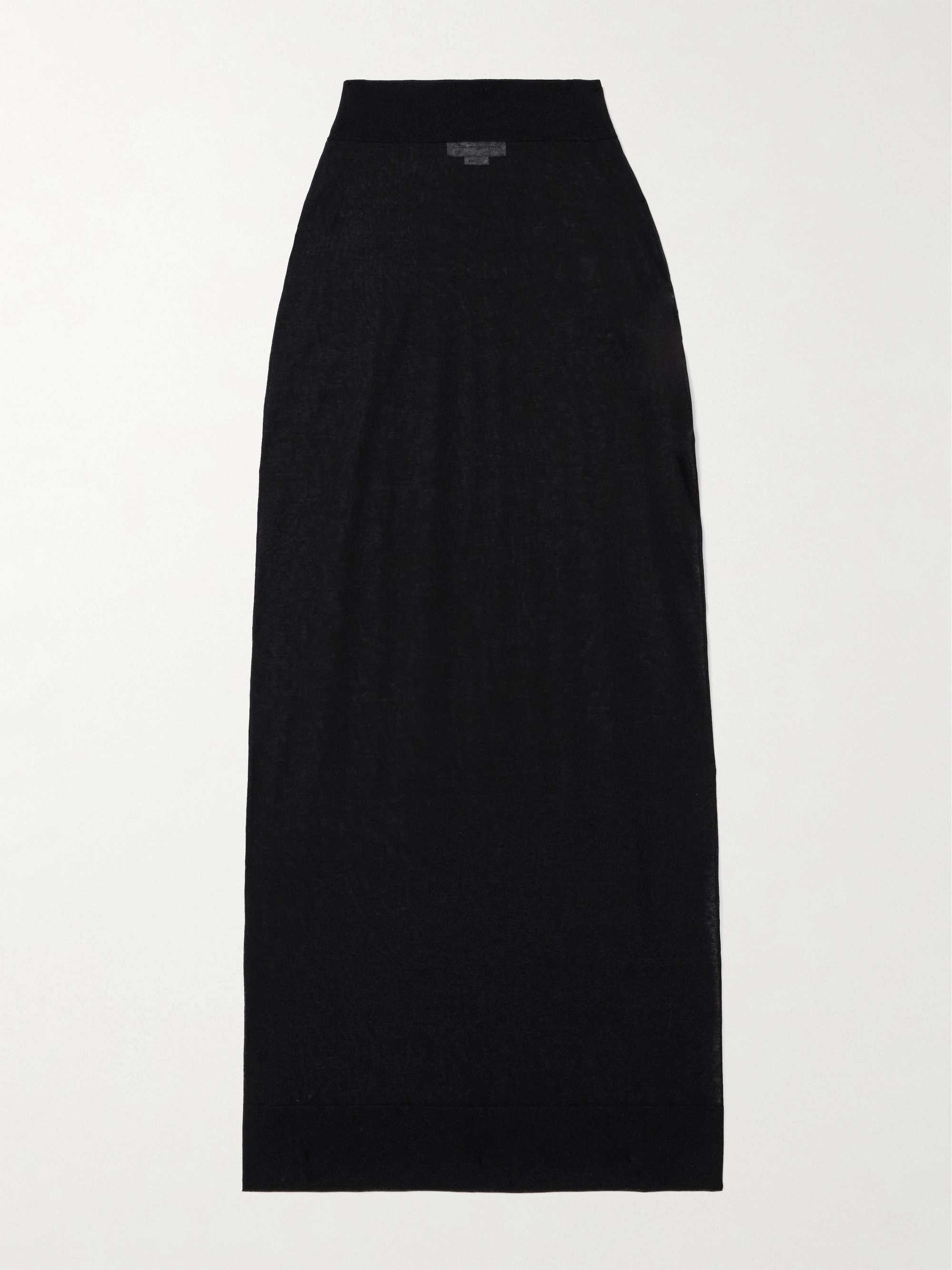 Cotton-blend midi skirt view