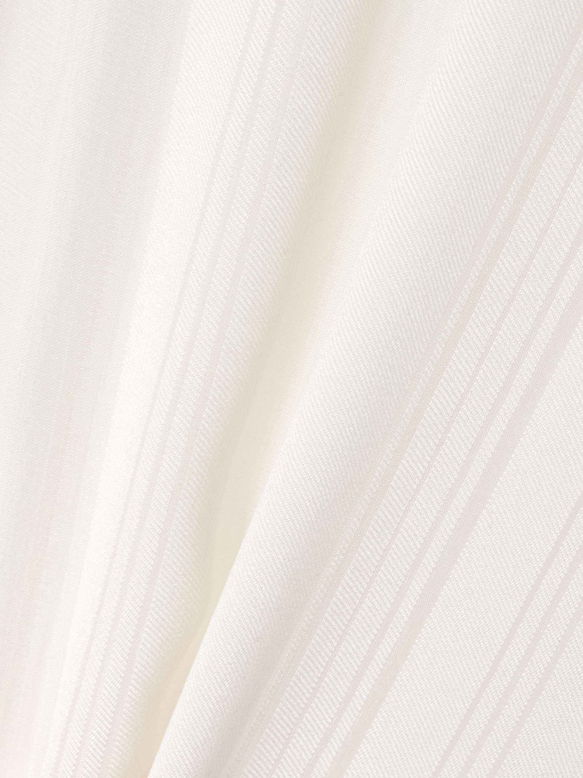Paneled organic silk-chiffon and satin shirt view