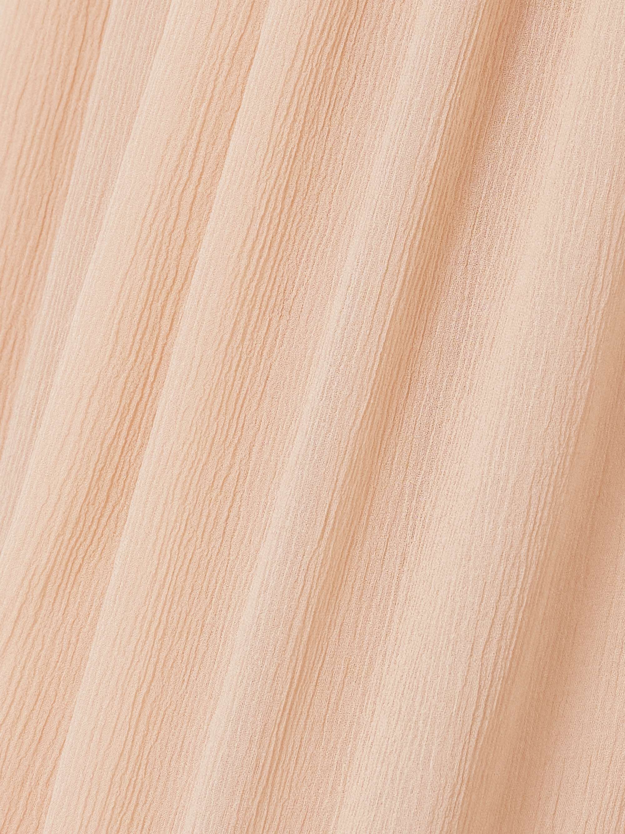Cape-effect gathered organic silk-chiffon blouse view
